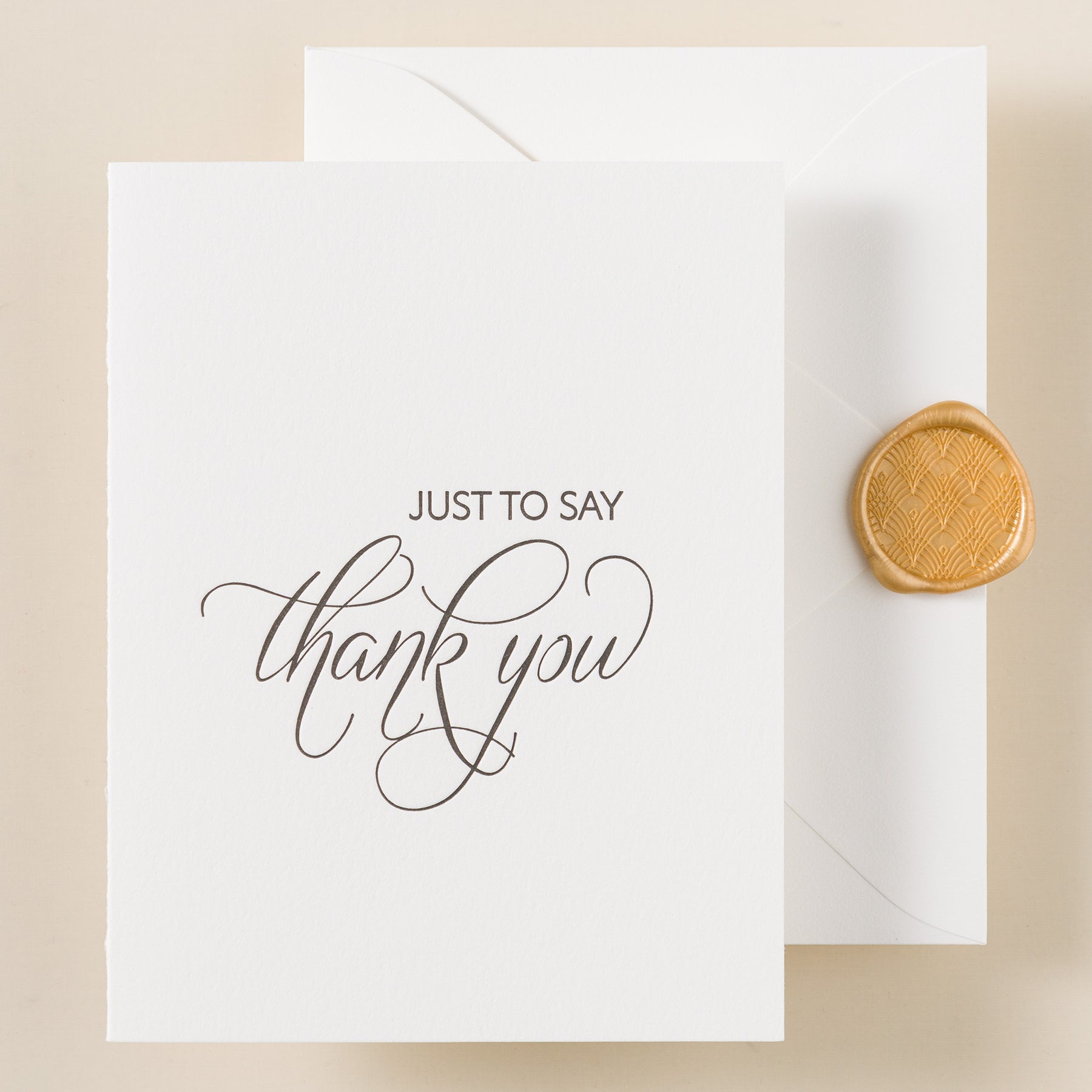 Jasper Letterpress Thank You Card