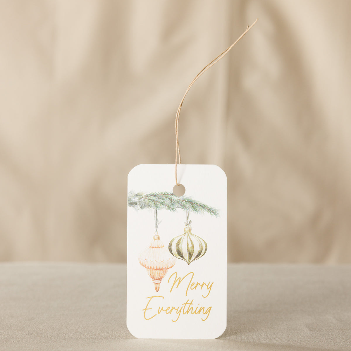 Golden Tidings Gift Tag - 10 Pack