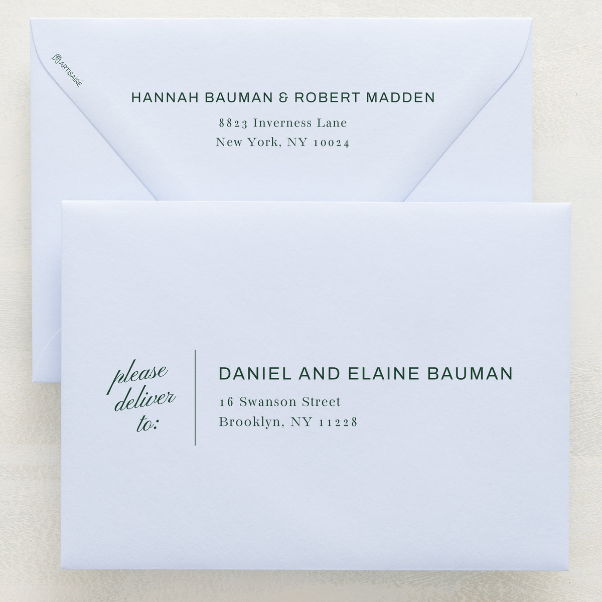 Family Traditions Addressed Envelopes