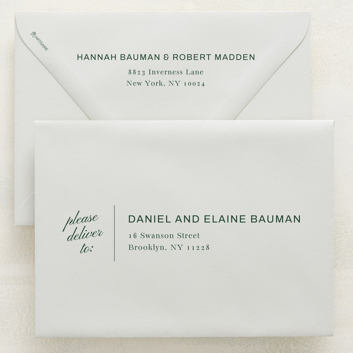 Family Traditions Addressed Envelopes