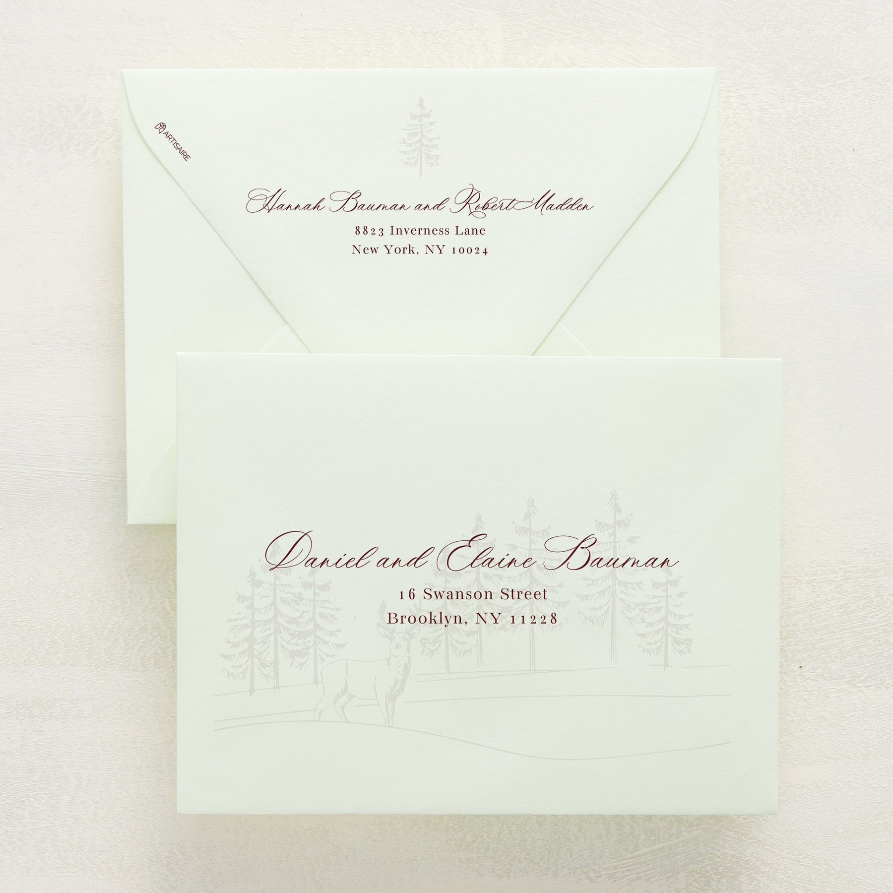 Winter Hideaway Addressed Envelopes
