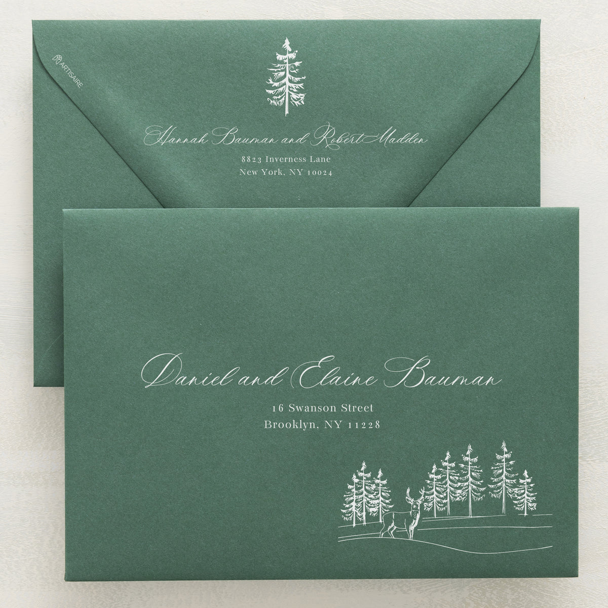 Winter Hideaway Addressed Envelopes