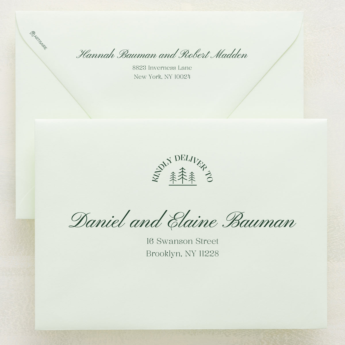 Joyous Pines Addressed Envelopes