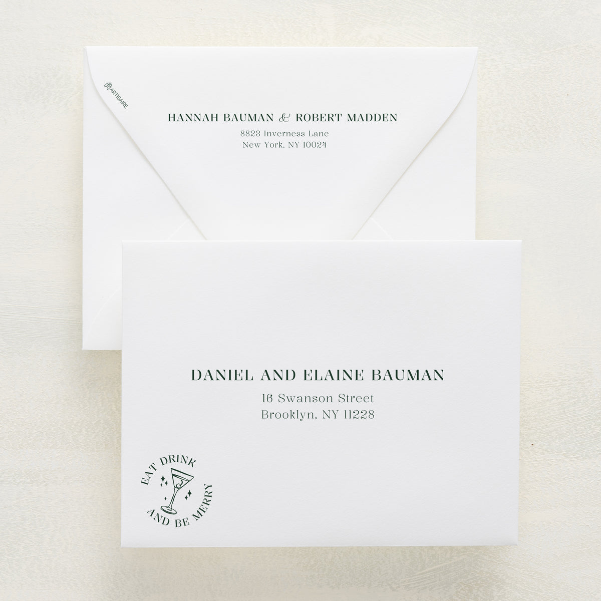 Merriment Addressed Envelopes