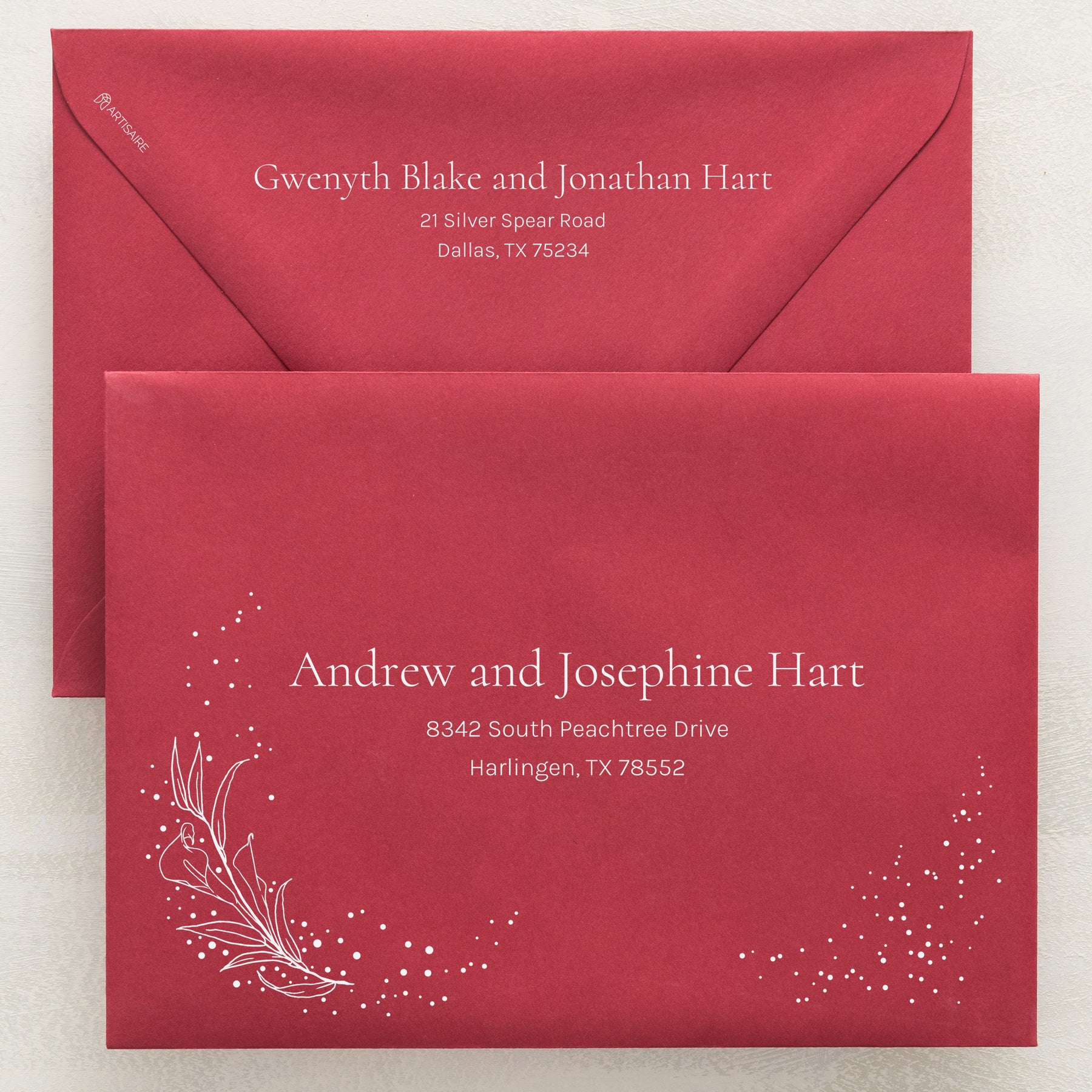 Full Bloom Addressed Envelopes
