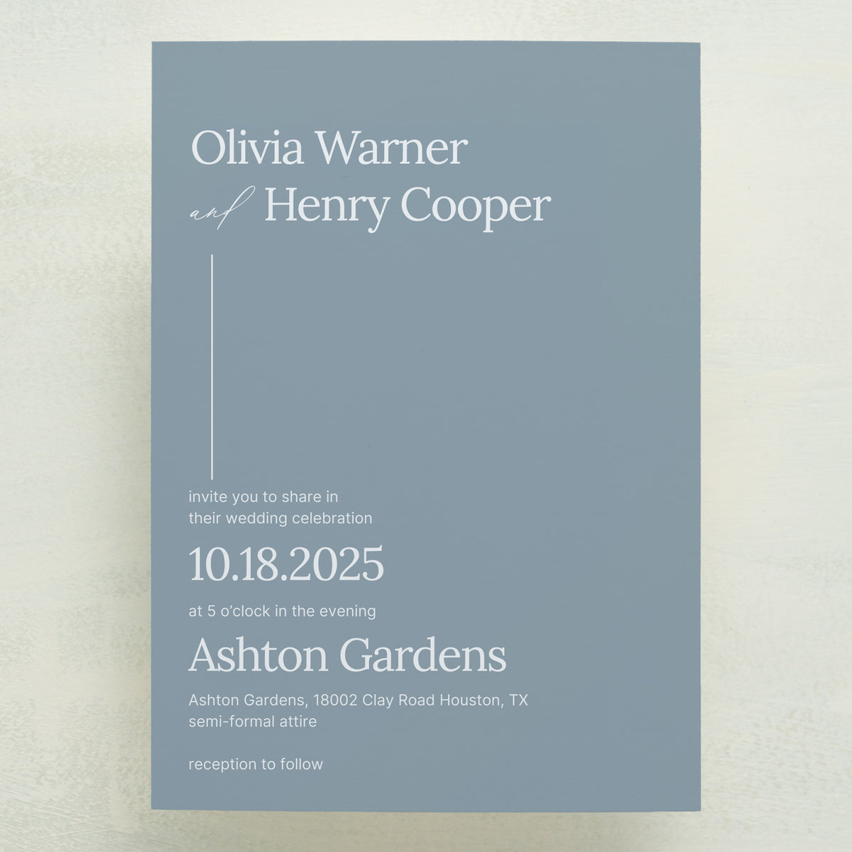 Intention Wedding Invitations