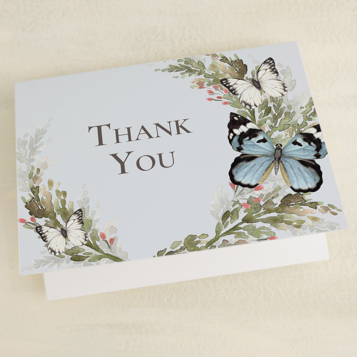 Hearts A Flutter Thank You Card