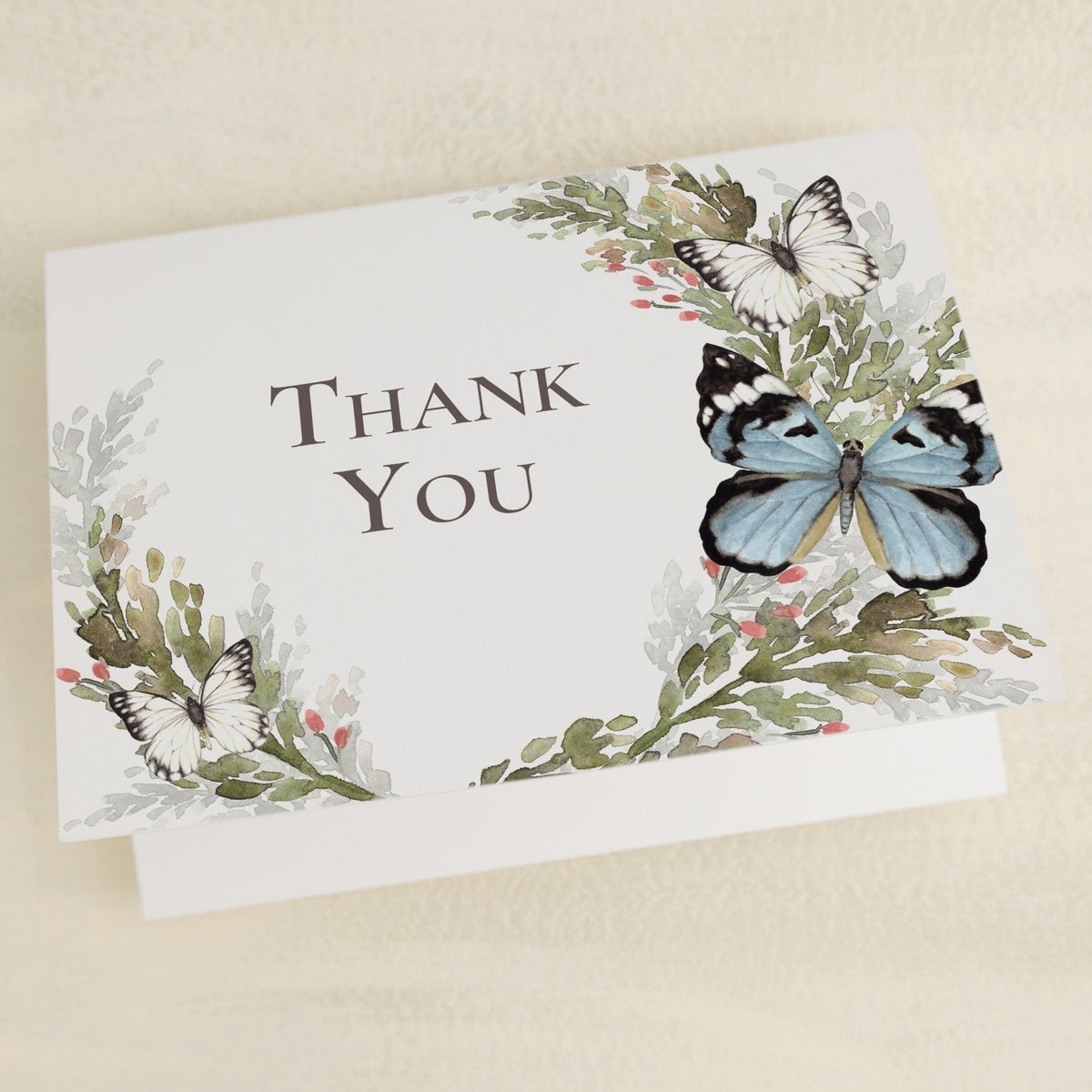 Hearts A Flutter Thank You Card