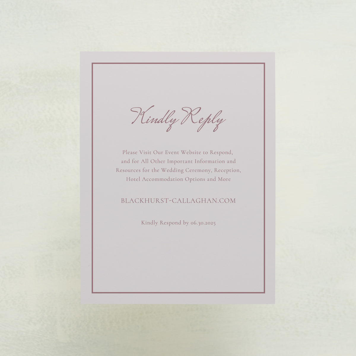 Midsummer Digital RSVP Card