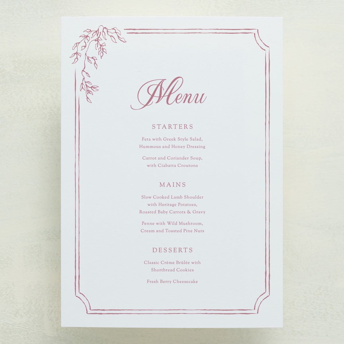 Promenade Menu