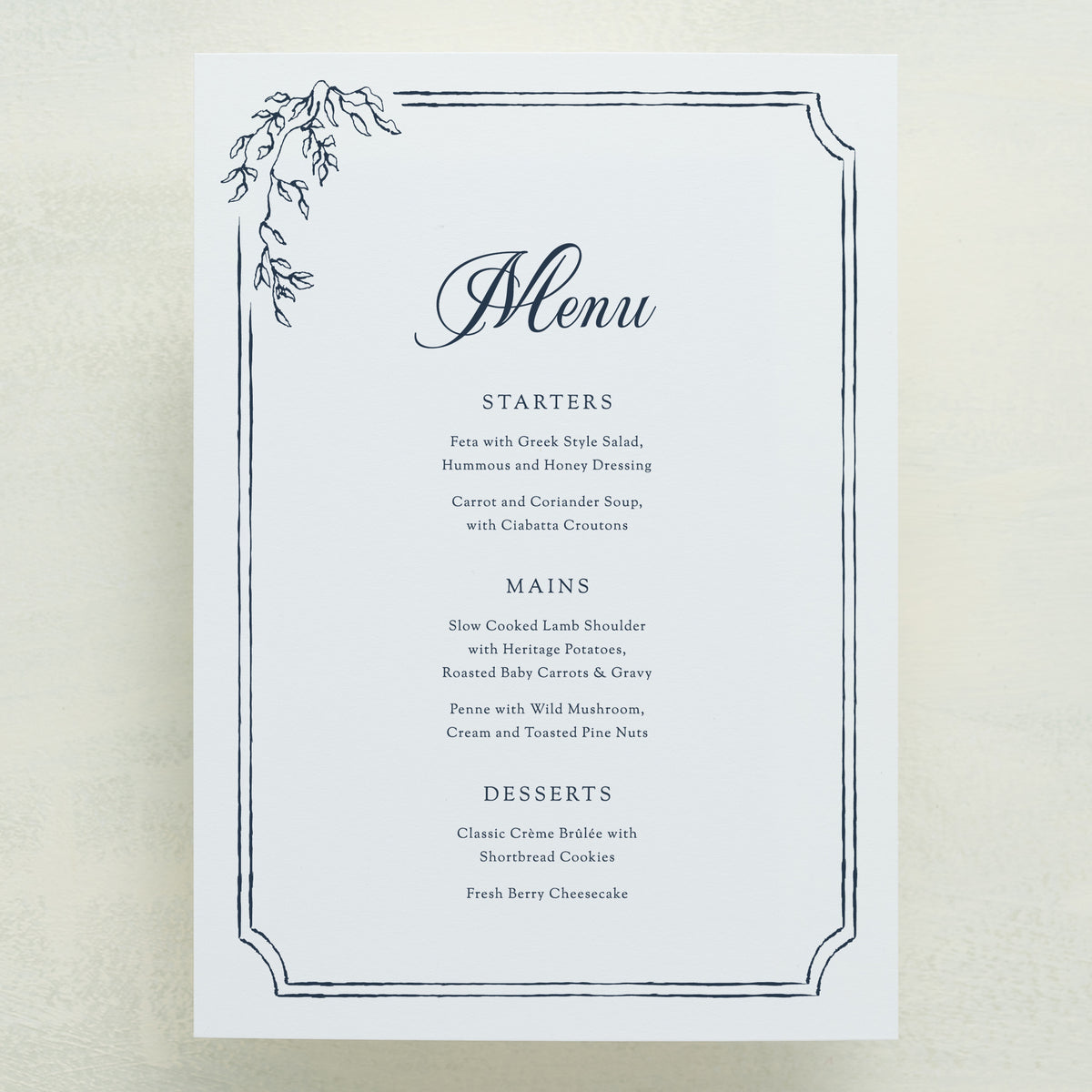Promenade Menu