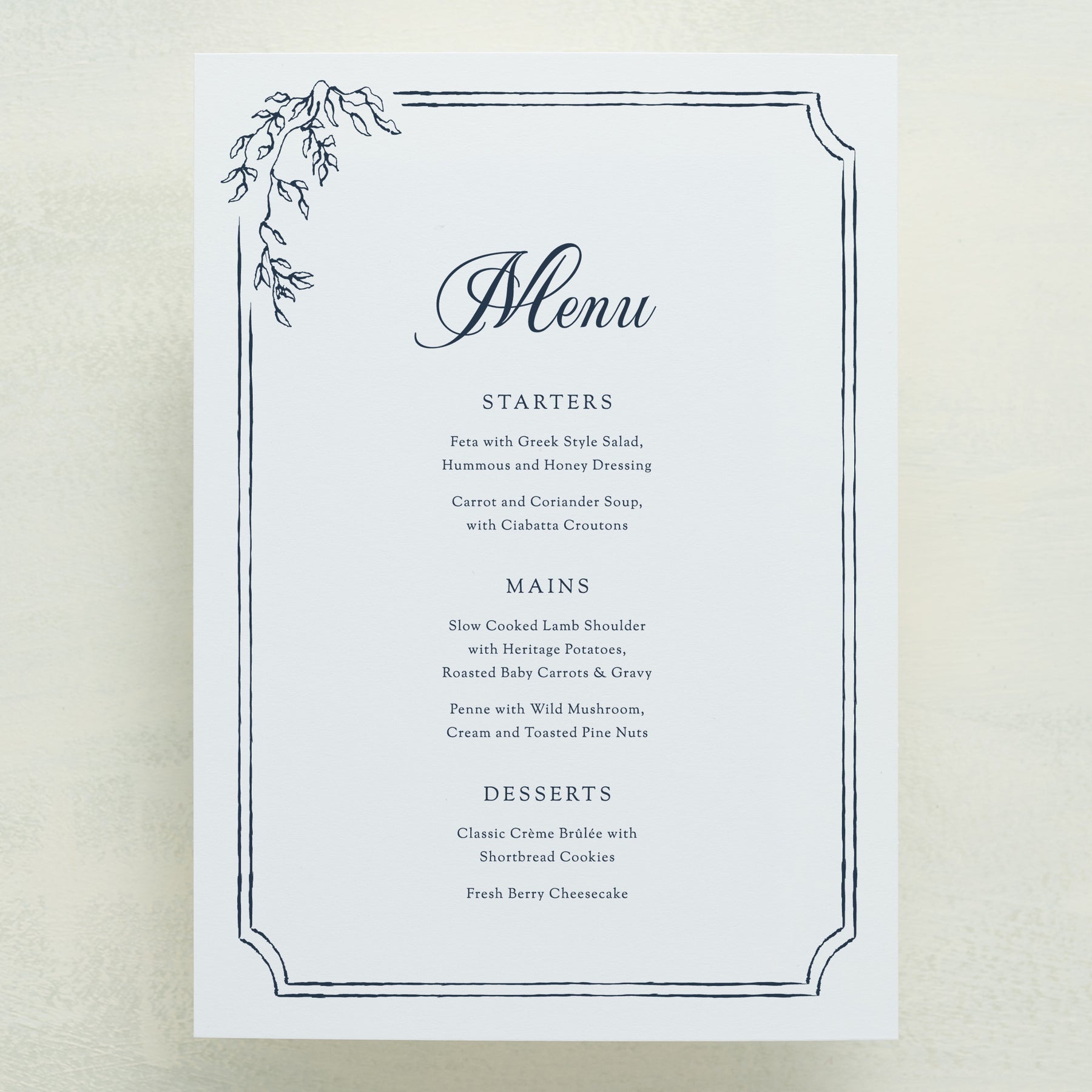 Promenade Menu