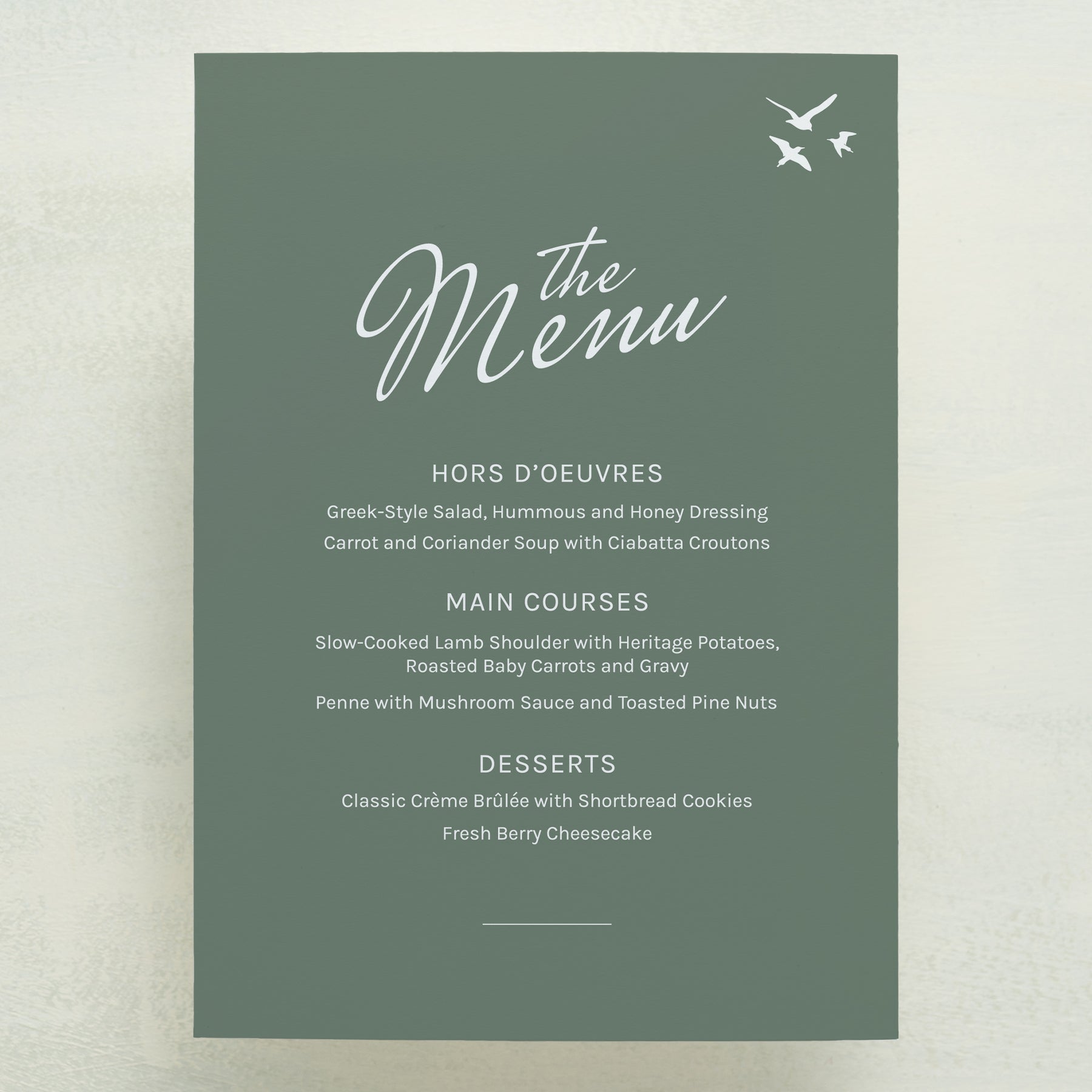 Whisked Away Menu
