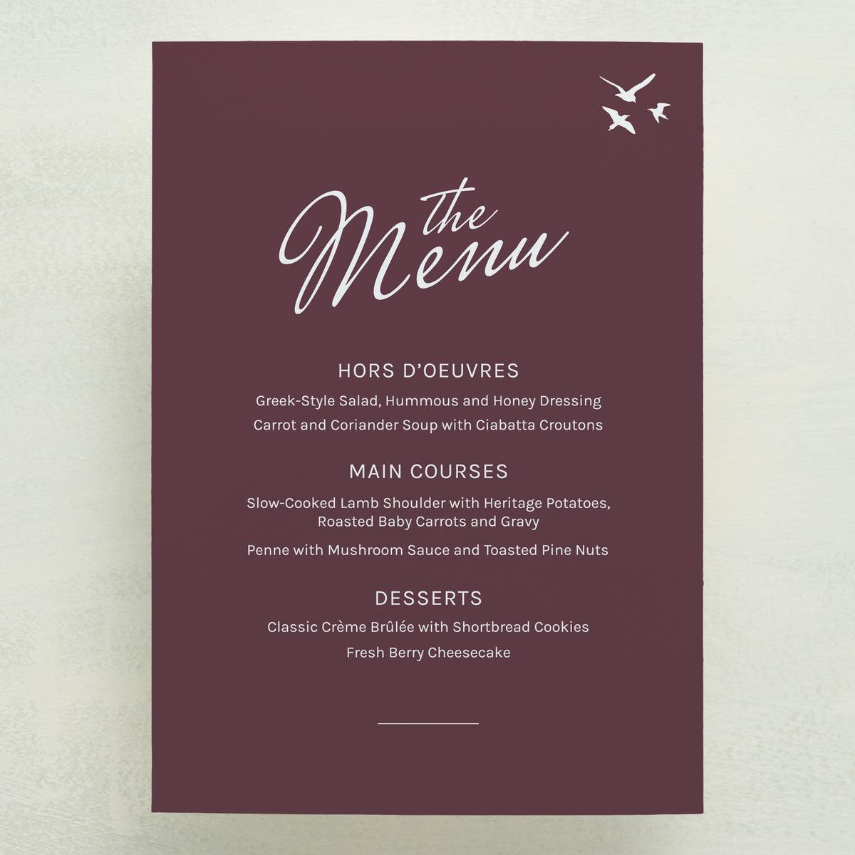 Whisked Away Menu