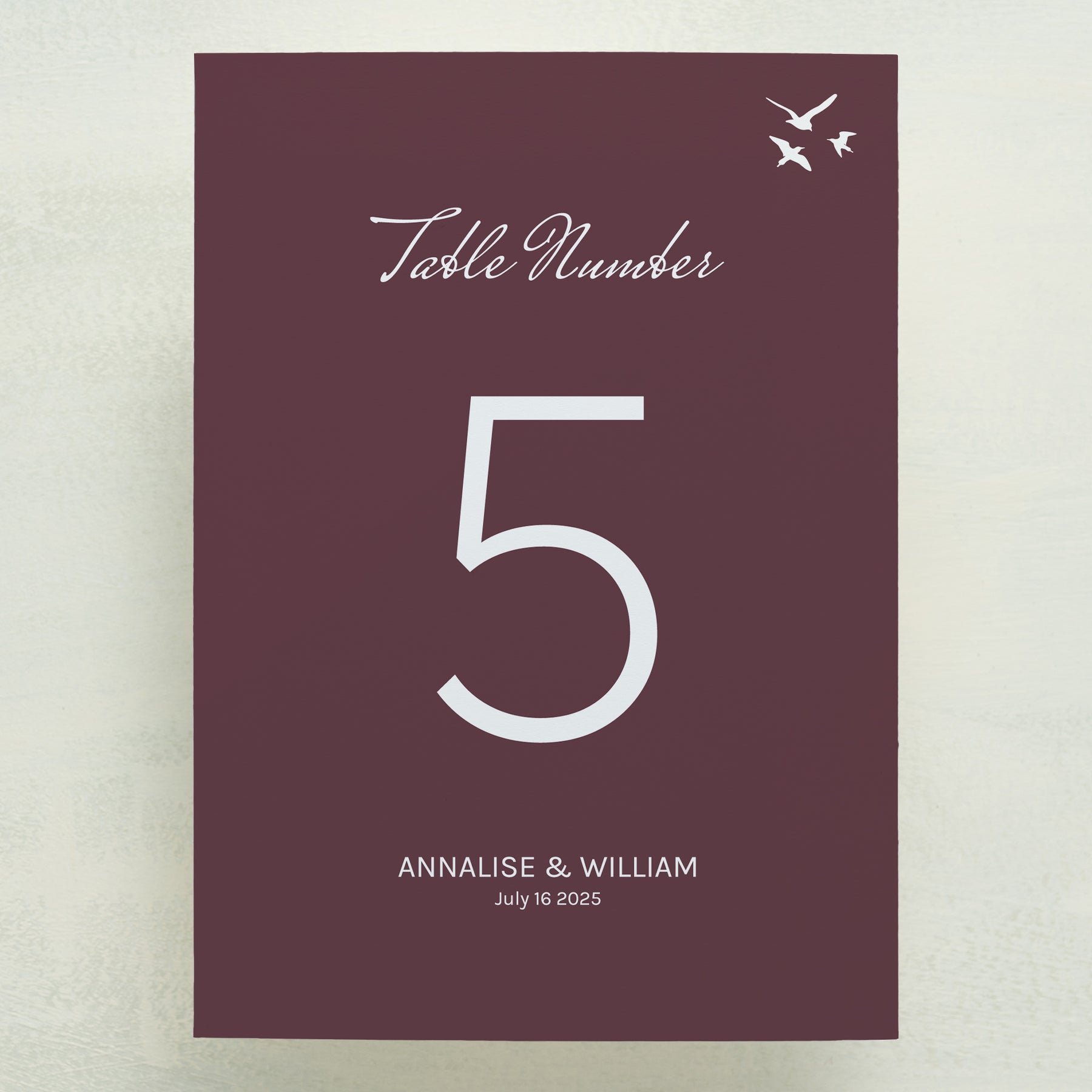 Whisked Away Table Number