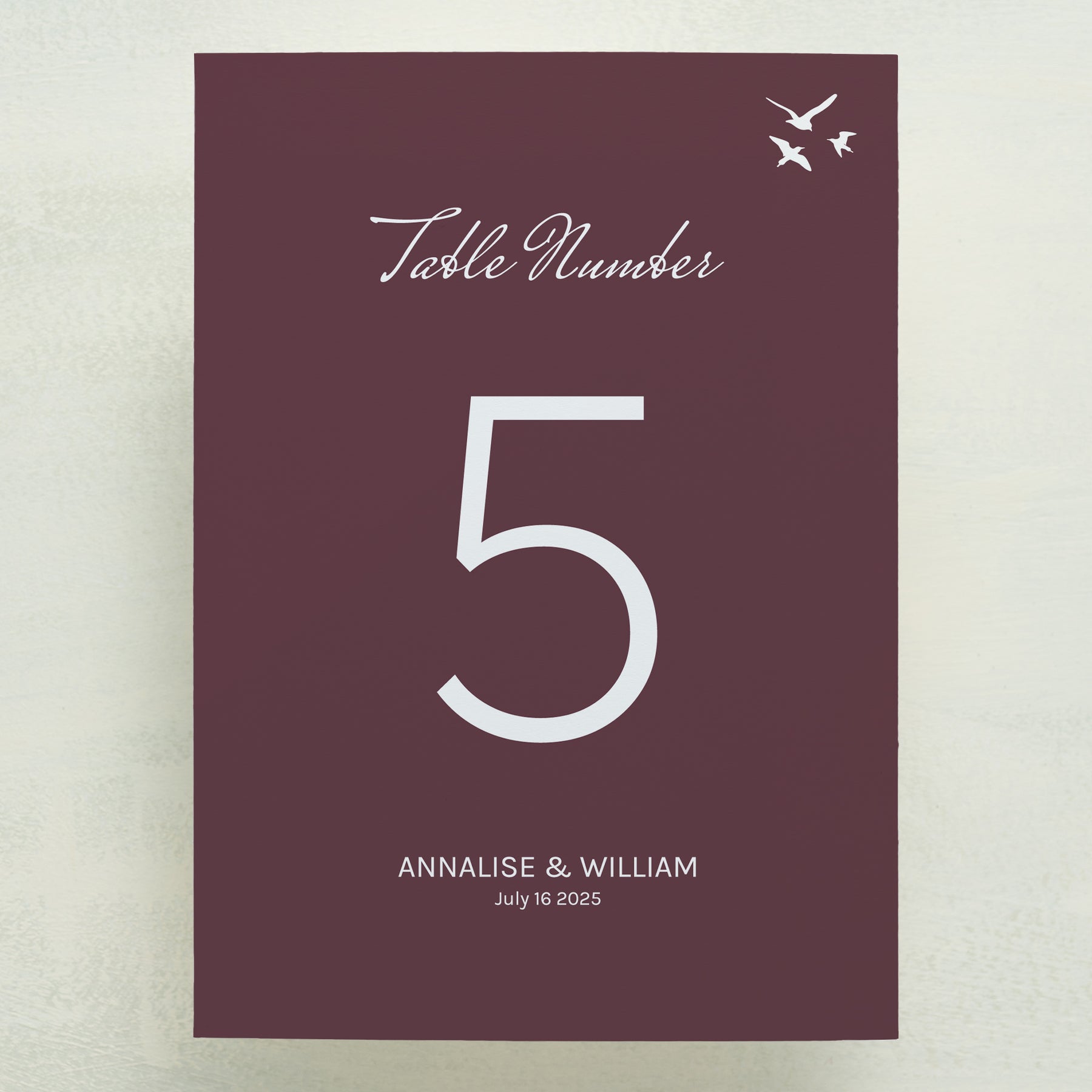 Whisked Away Table Number