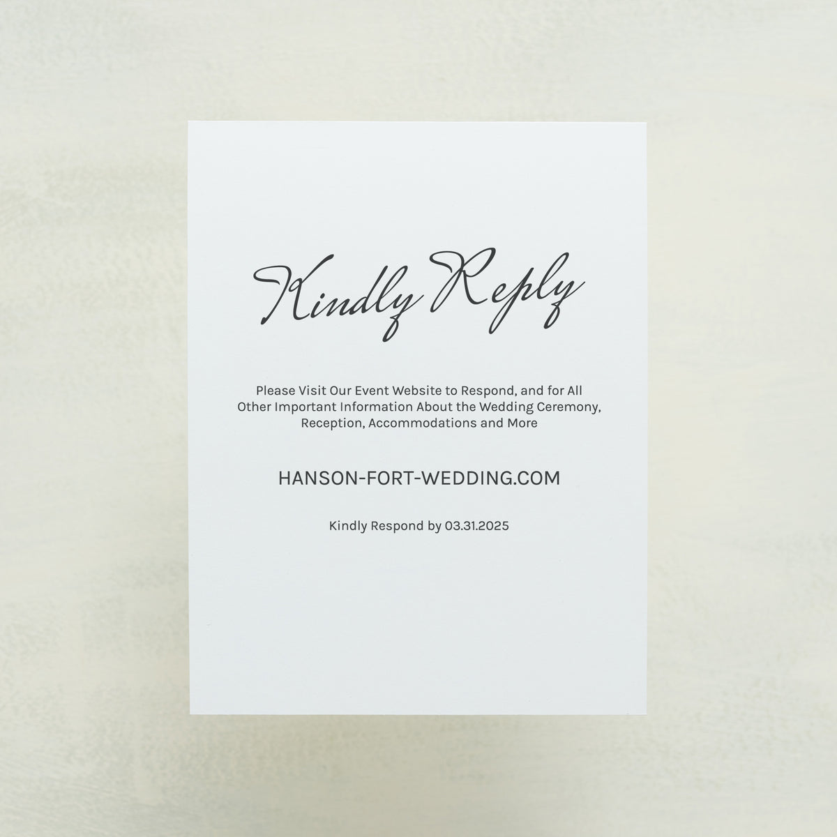 Whisked Away Digital RSVP Card