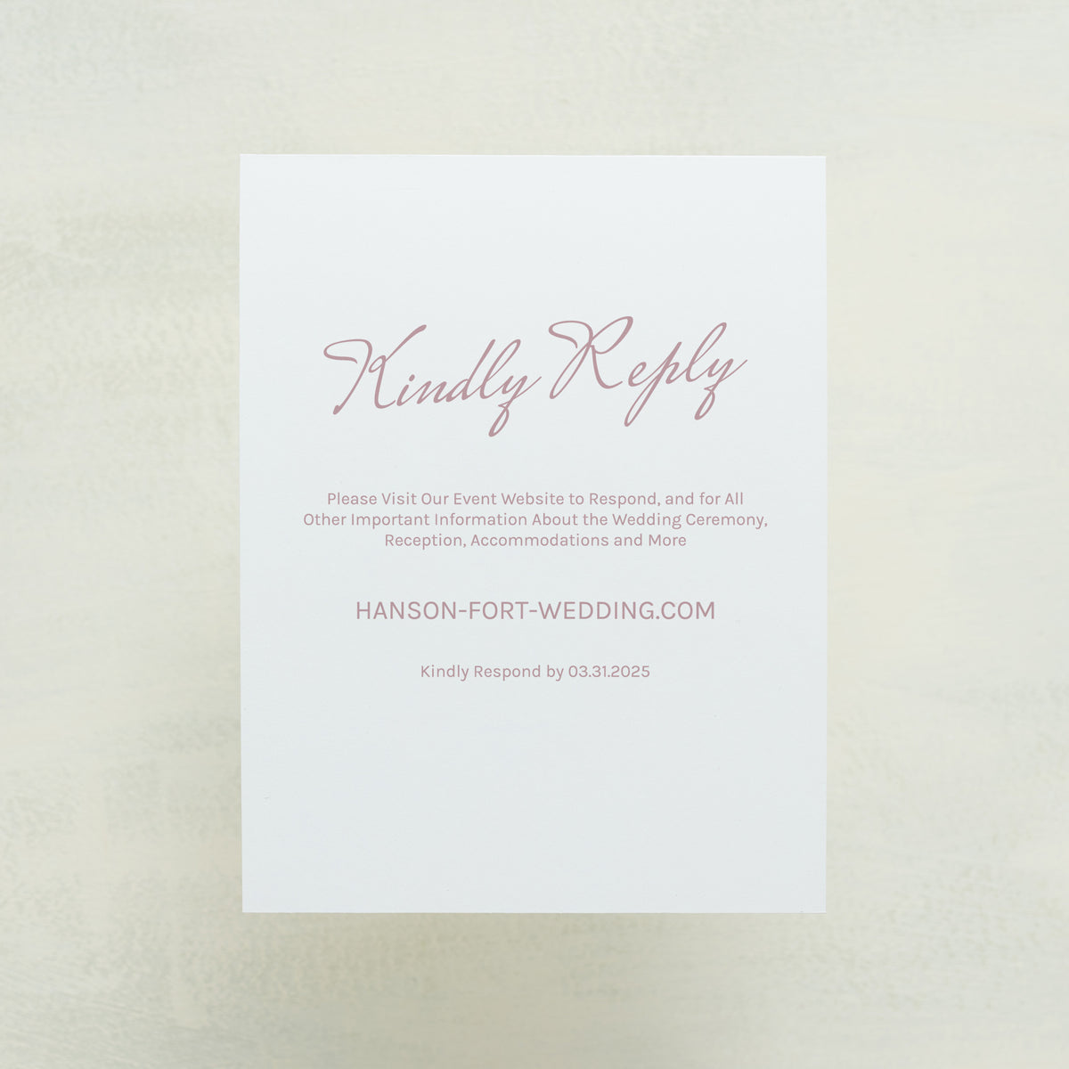 Whisked Away Digital RSVP Card