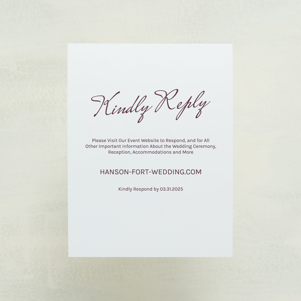 Whisked Away Digital RSVP Card