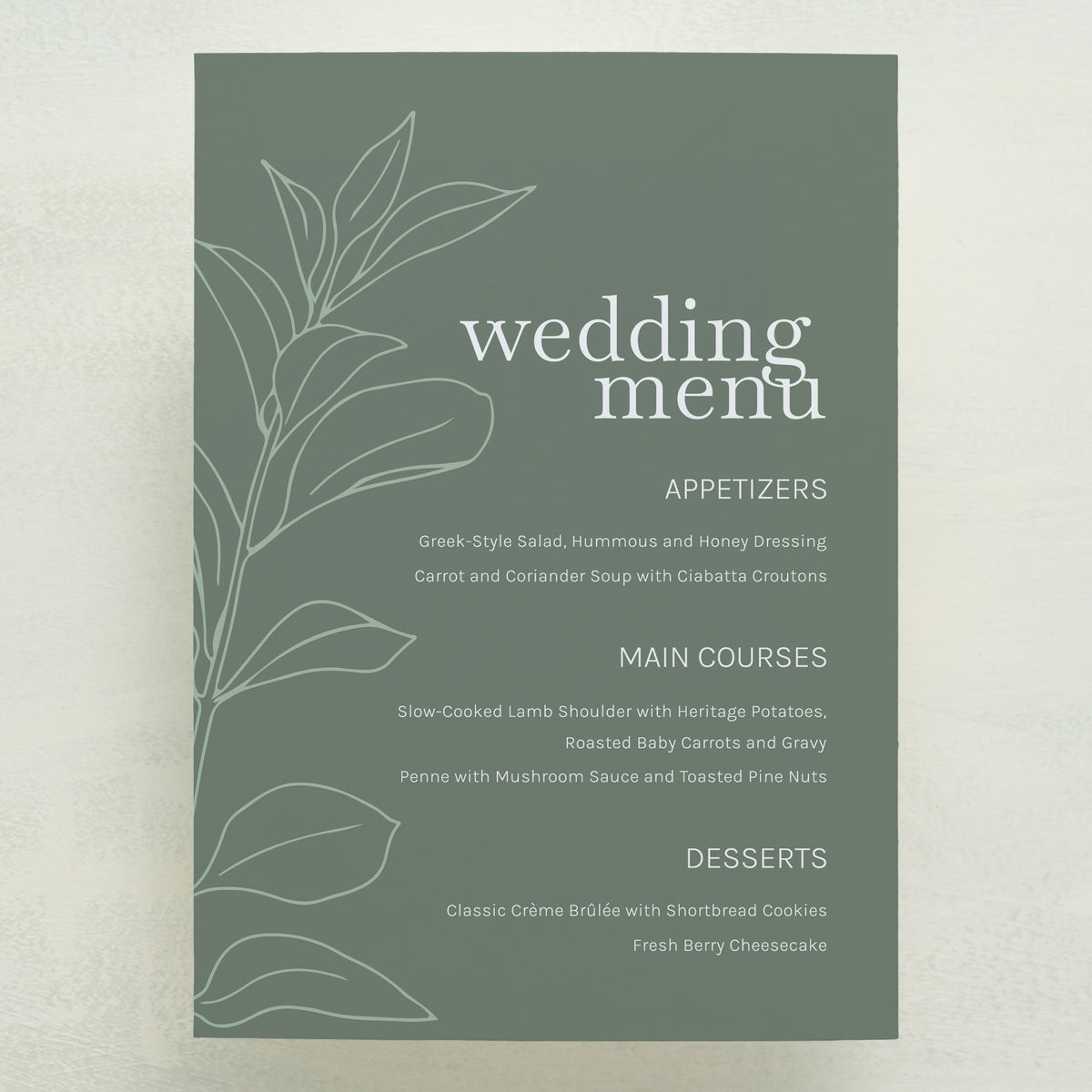 Embellished Menu