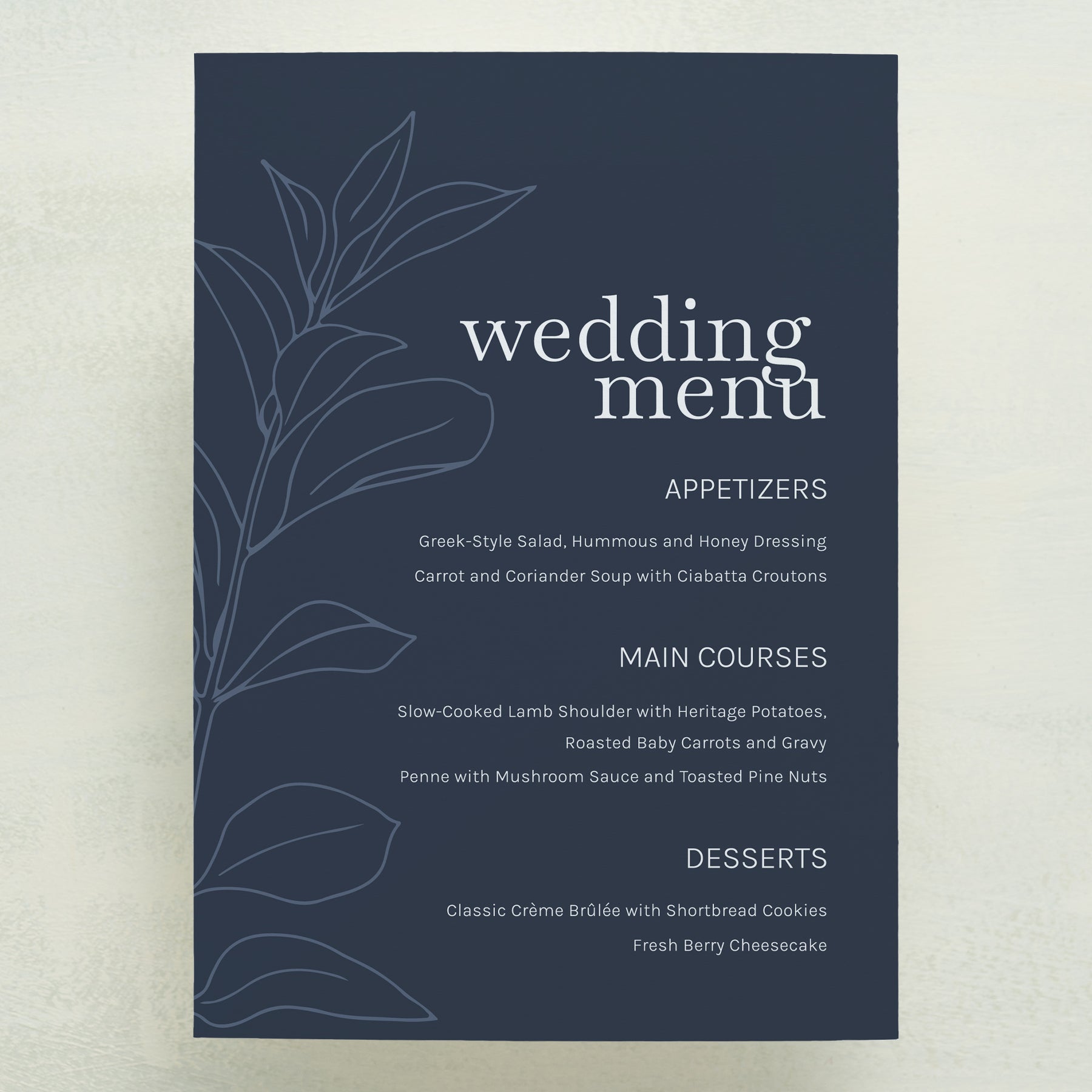 Embellished Menu