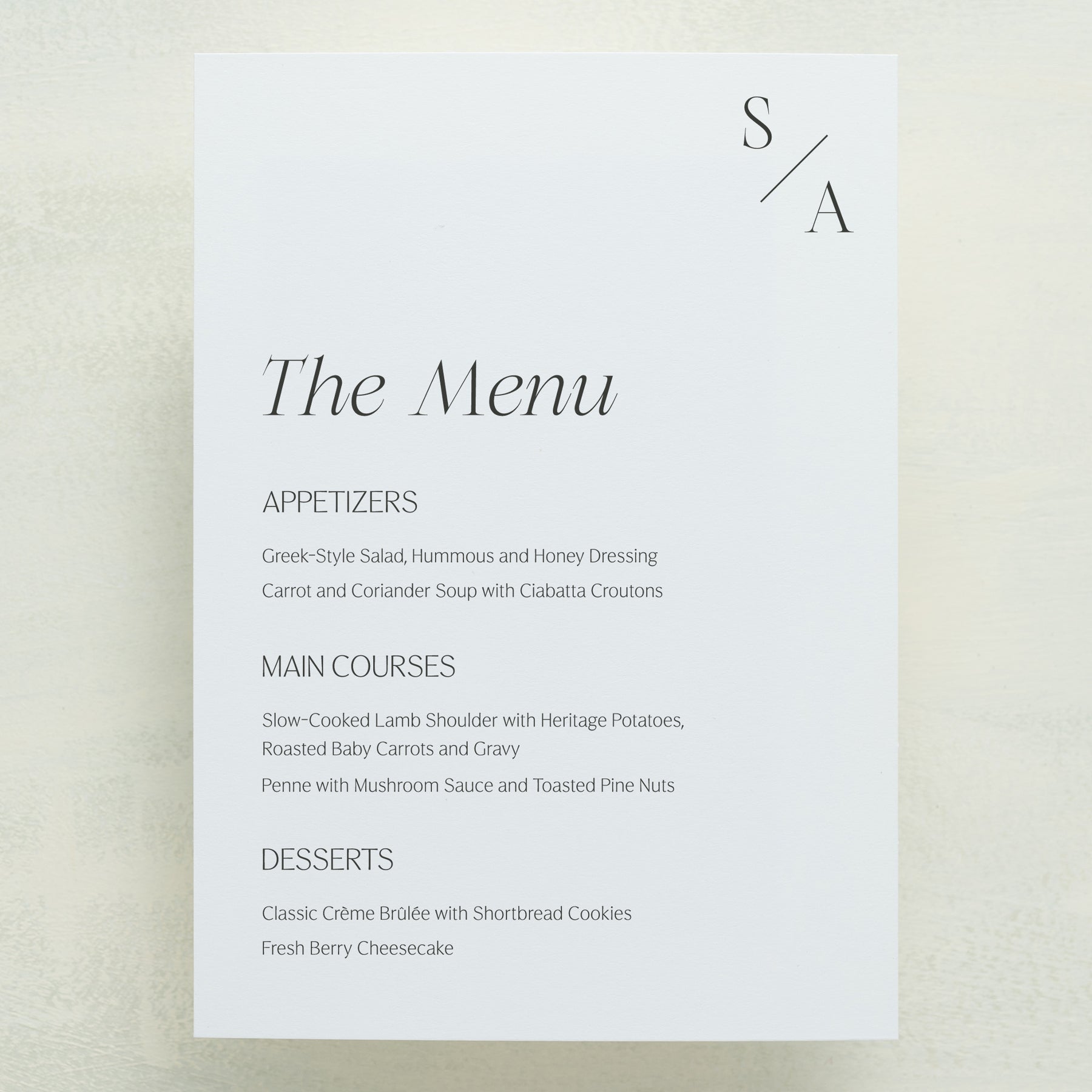 Serendipity Menu