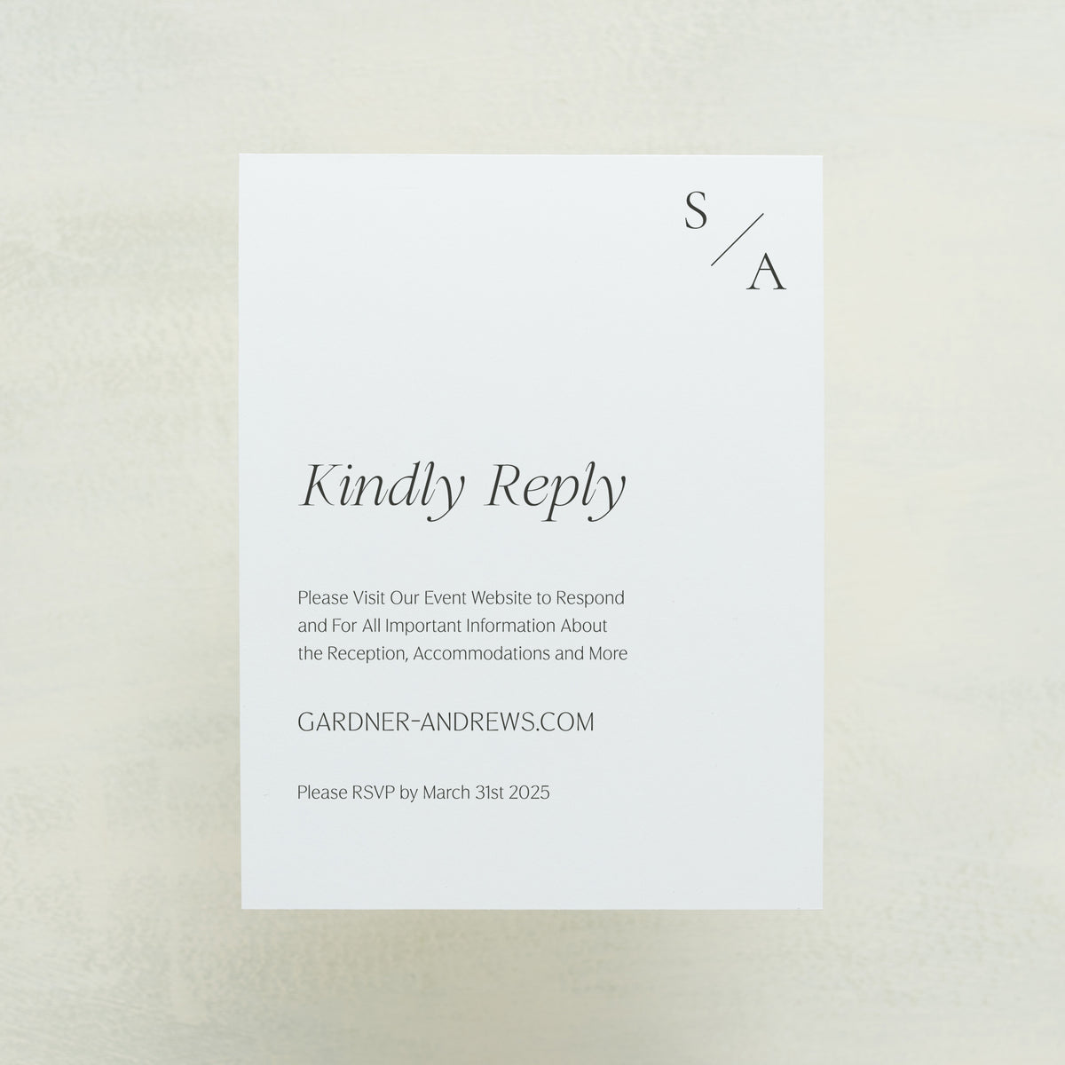 Serendipity Digital RSVP Card