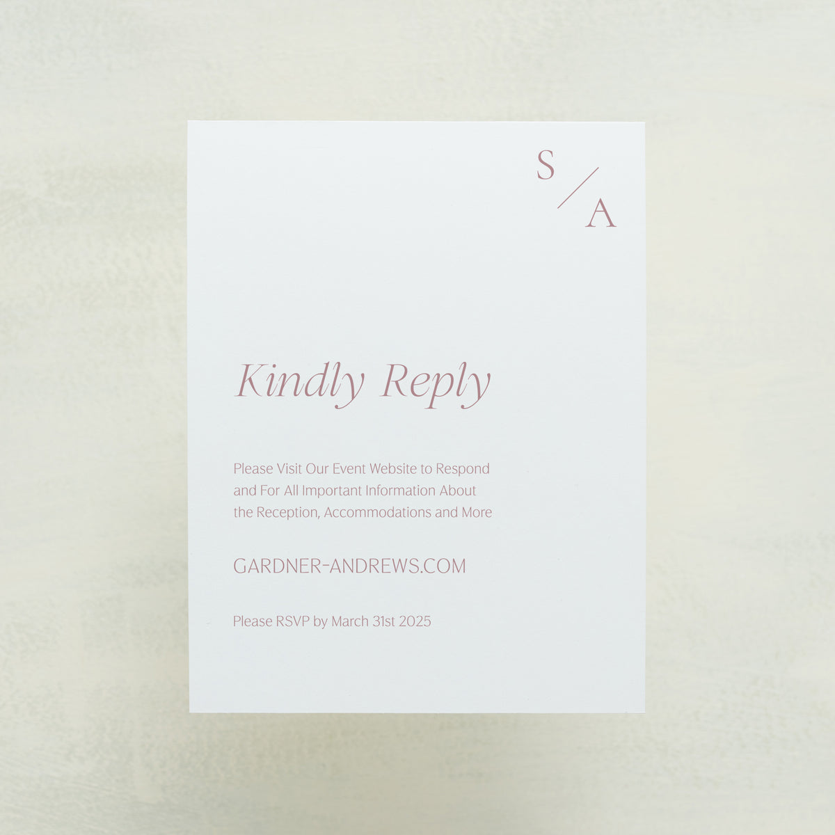 Serendipity Digital RSVP Card