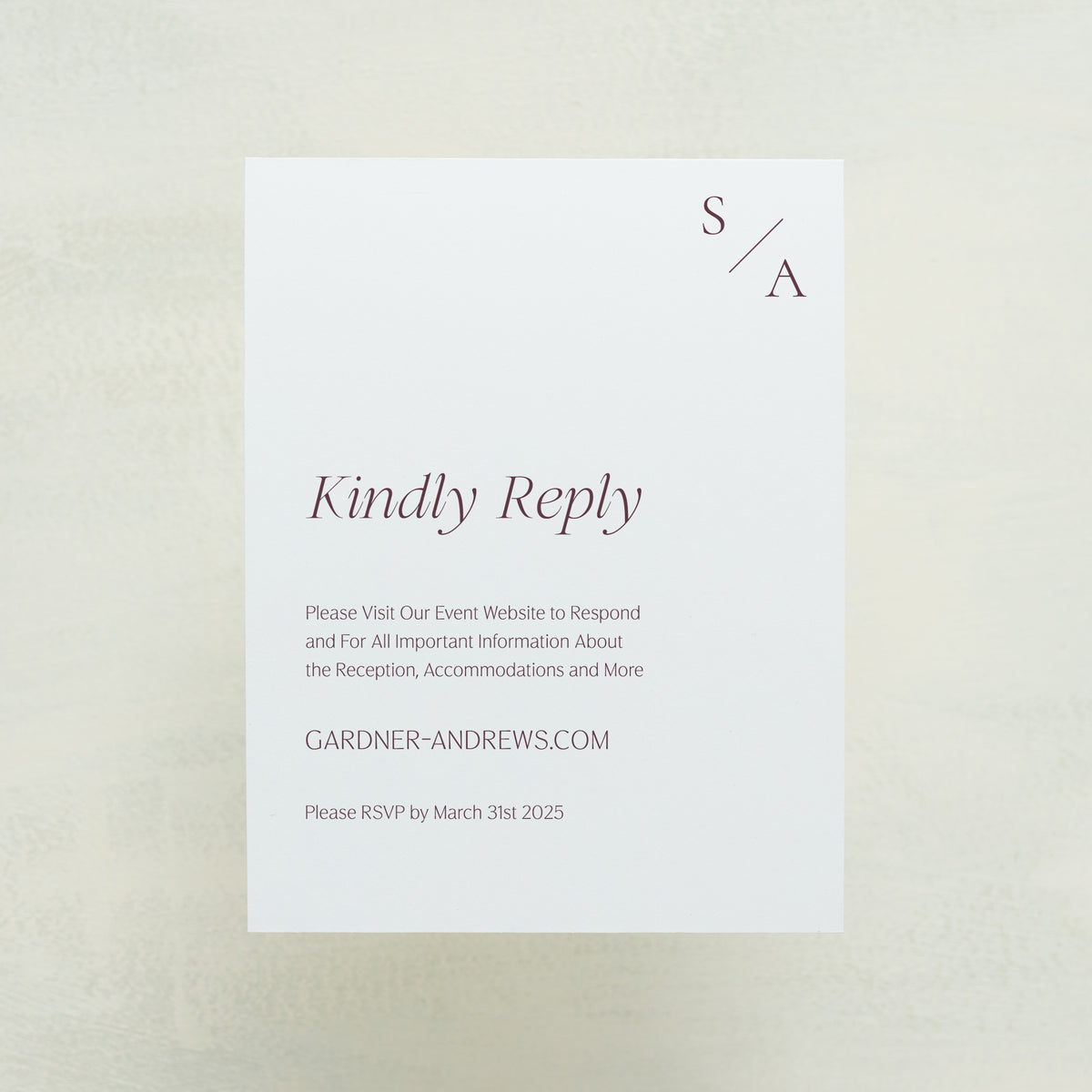 Serendipity Digital RSVP Card