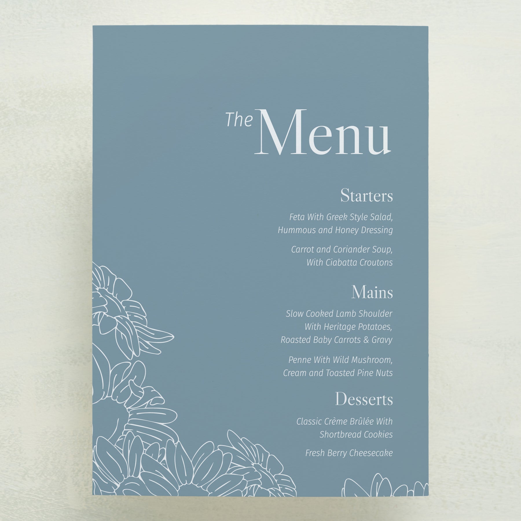 Coming Home Menu
