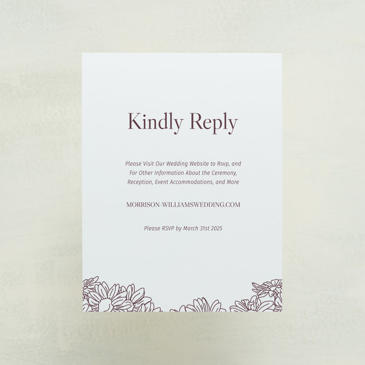 Coming Home Digital RSVP Card