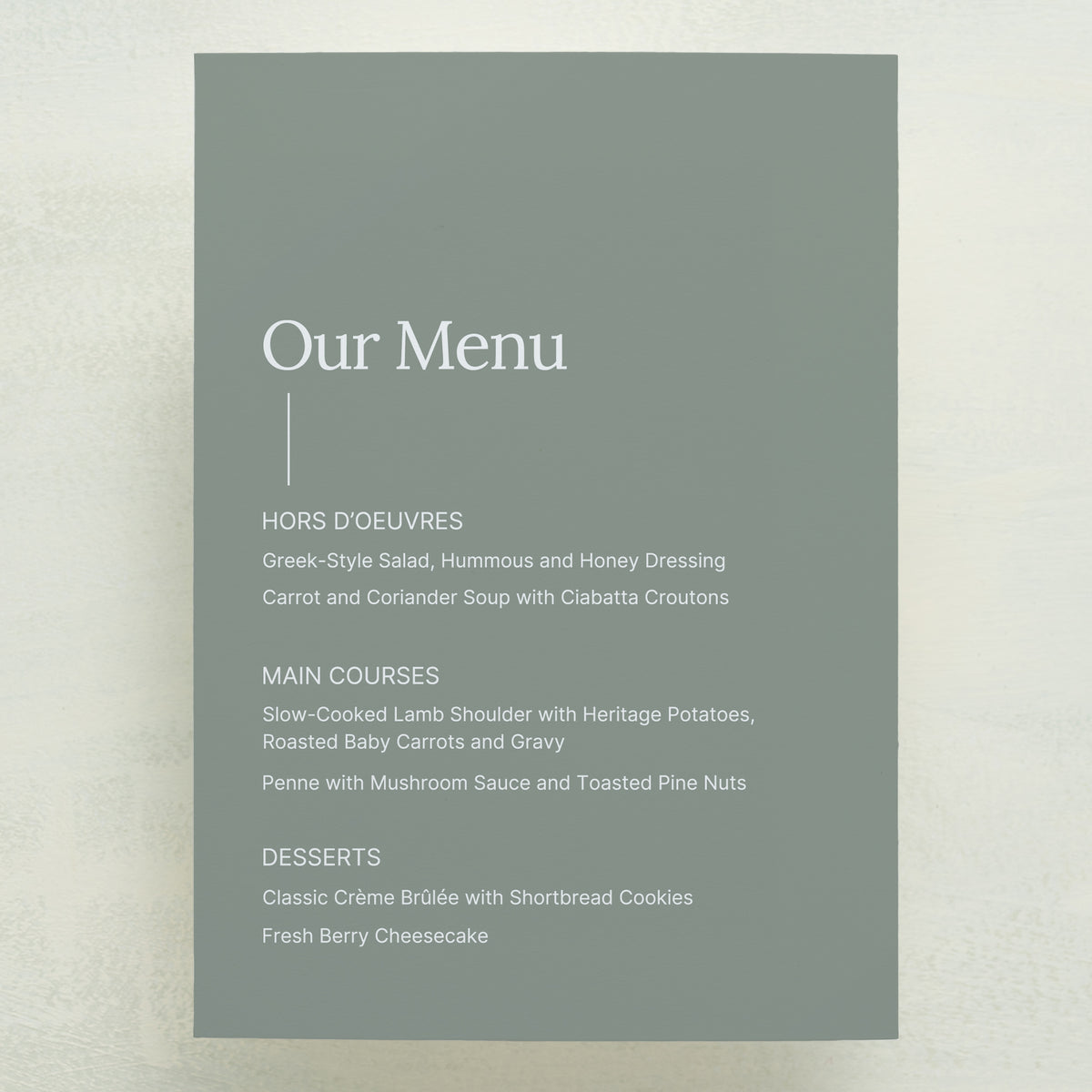 Intention Menu