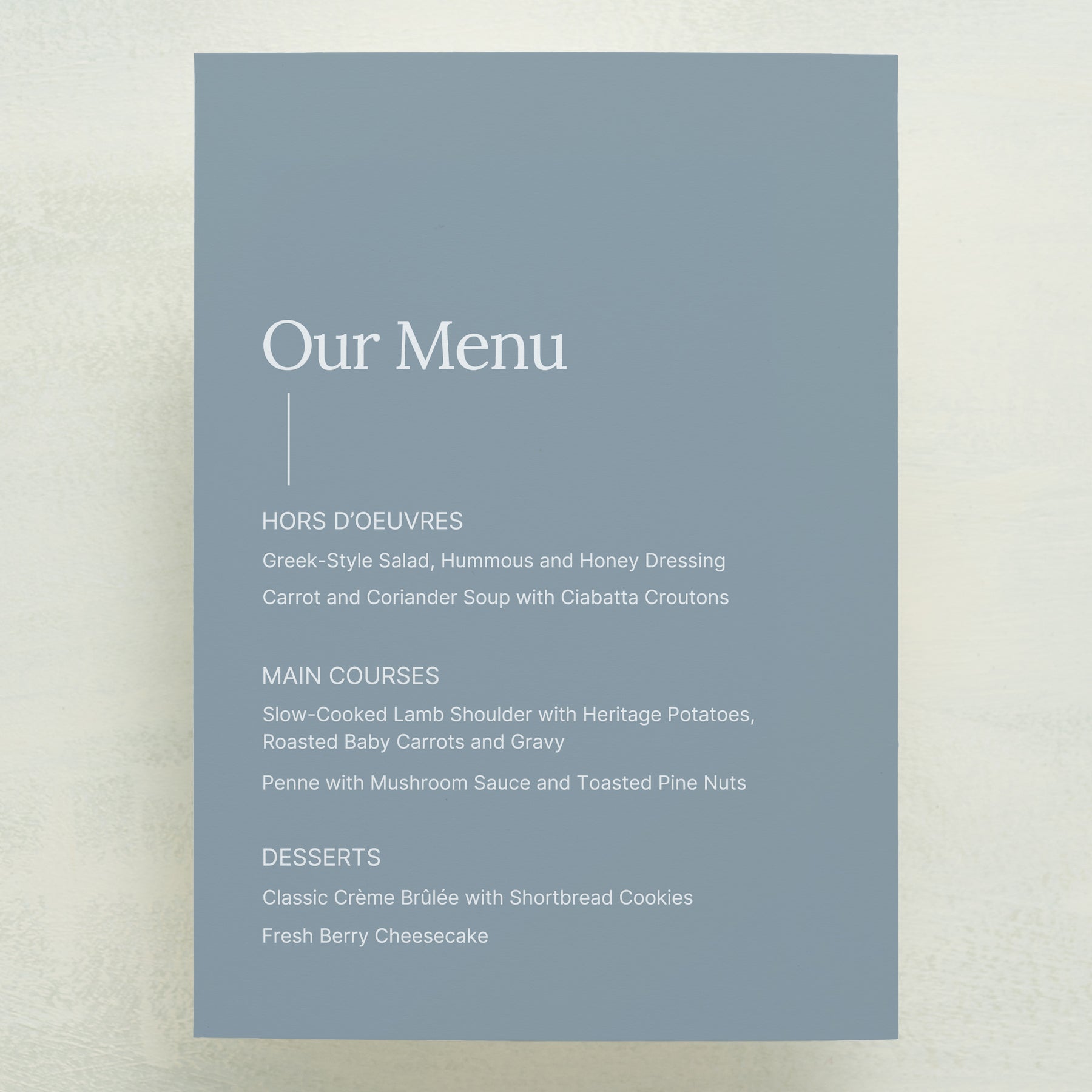 Intention Menu