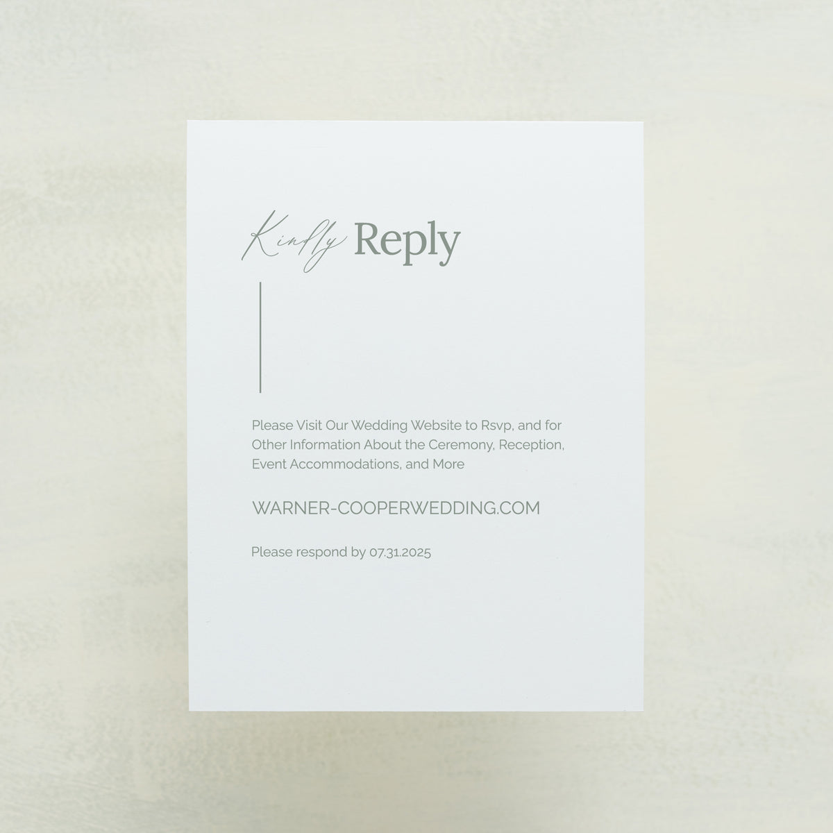 Intention Digital RSVP Card