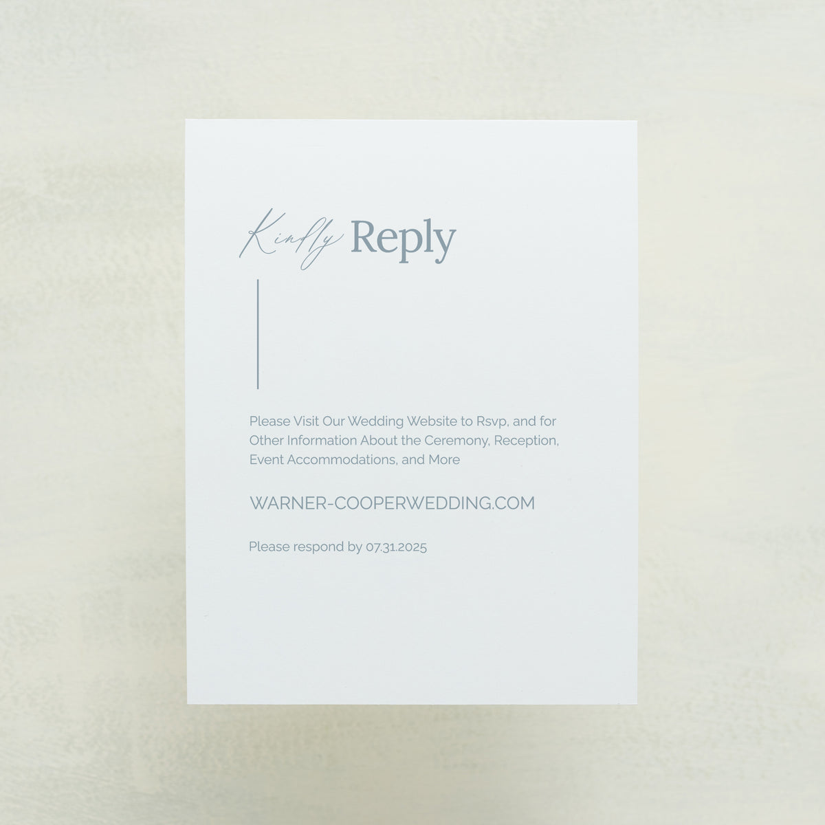 Intention Digital RSVP Card