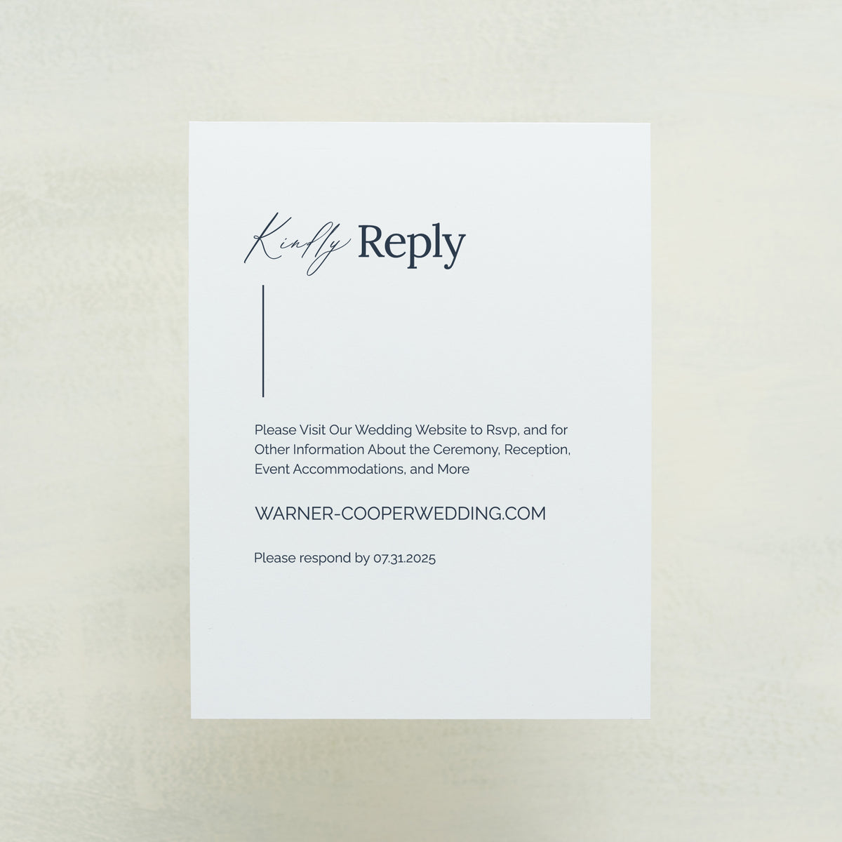 Intention Digital RSVP Card