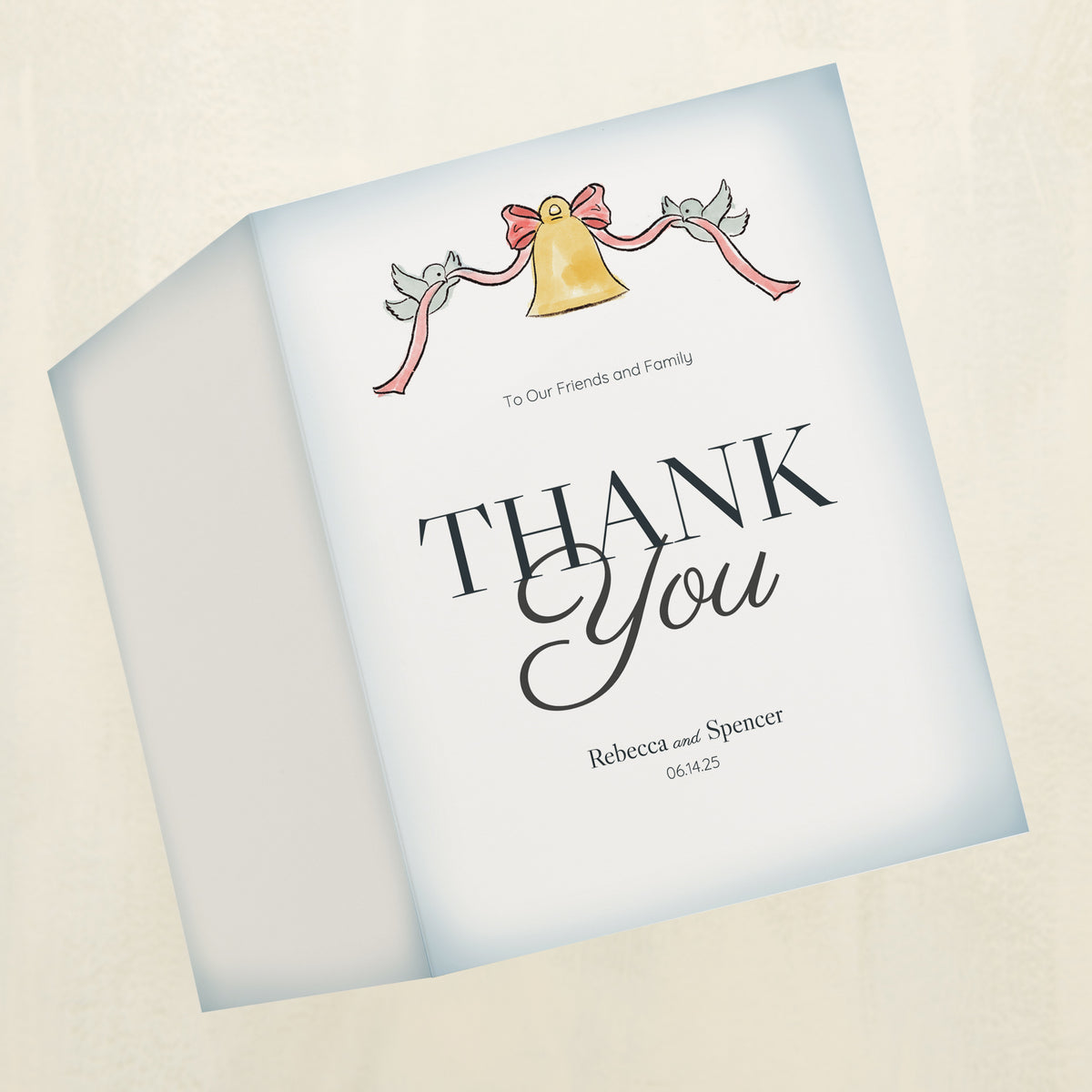 Lovebirds Thank You Card