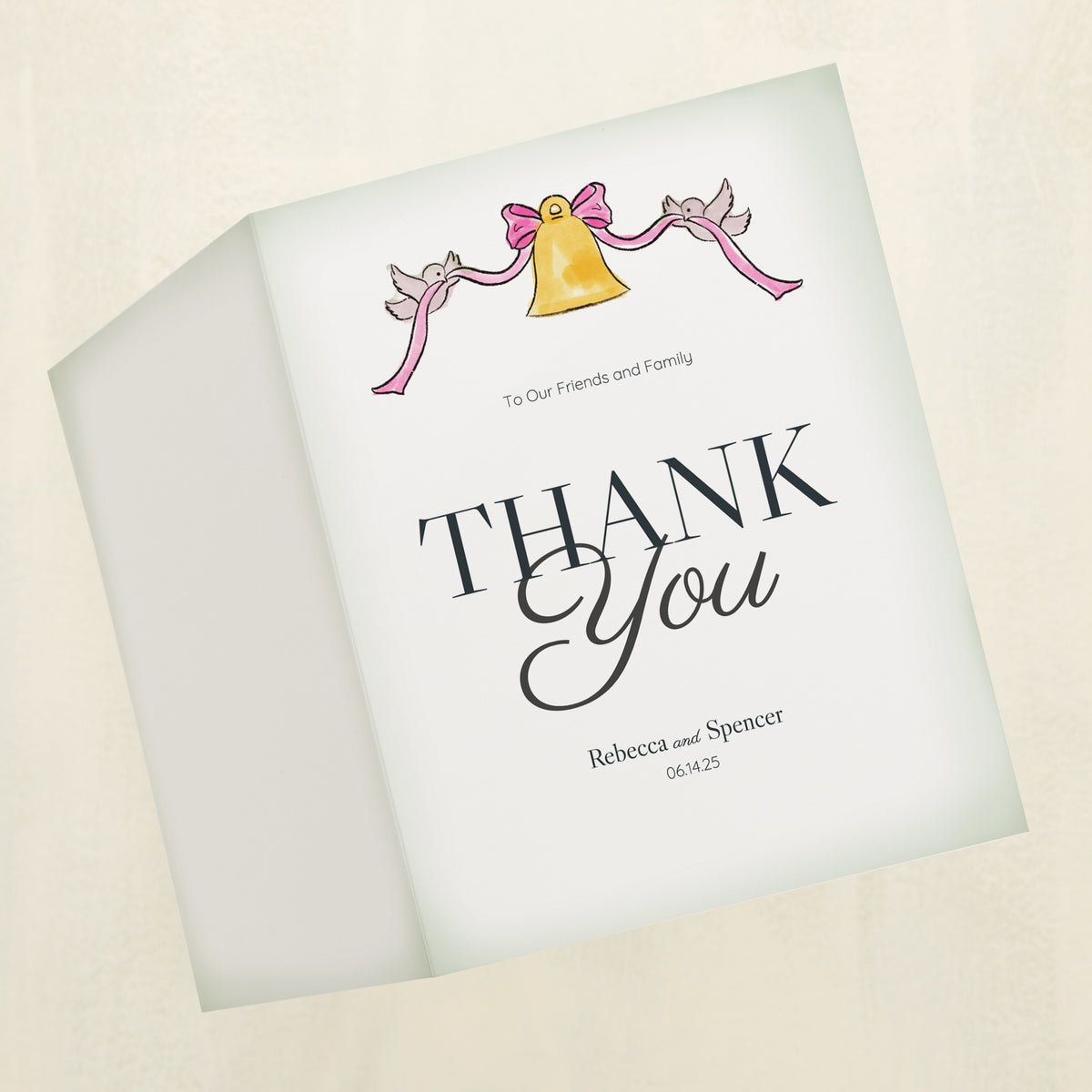 Lovebirds Thank You Card