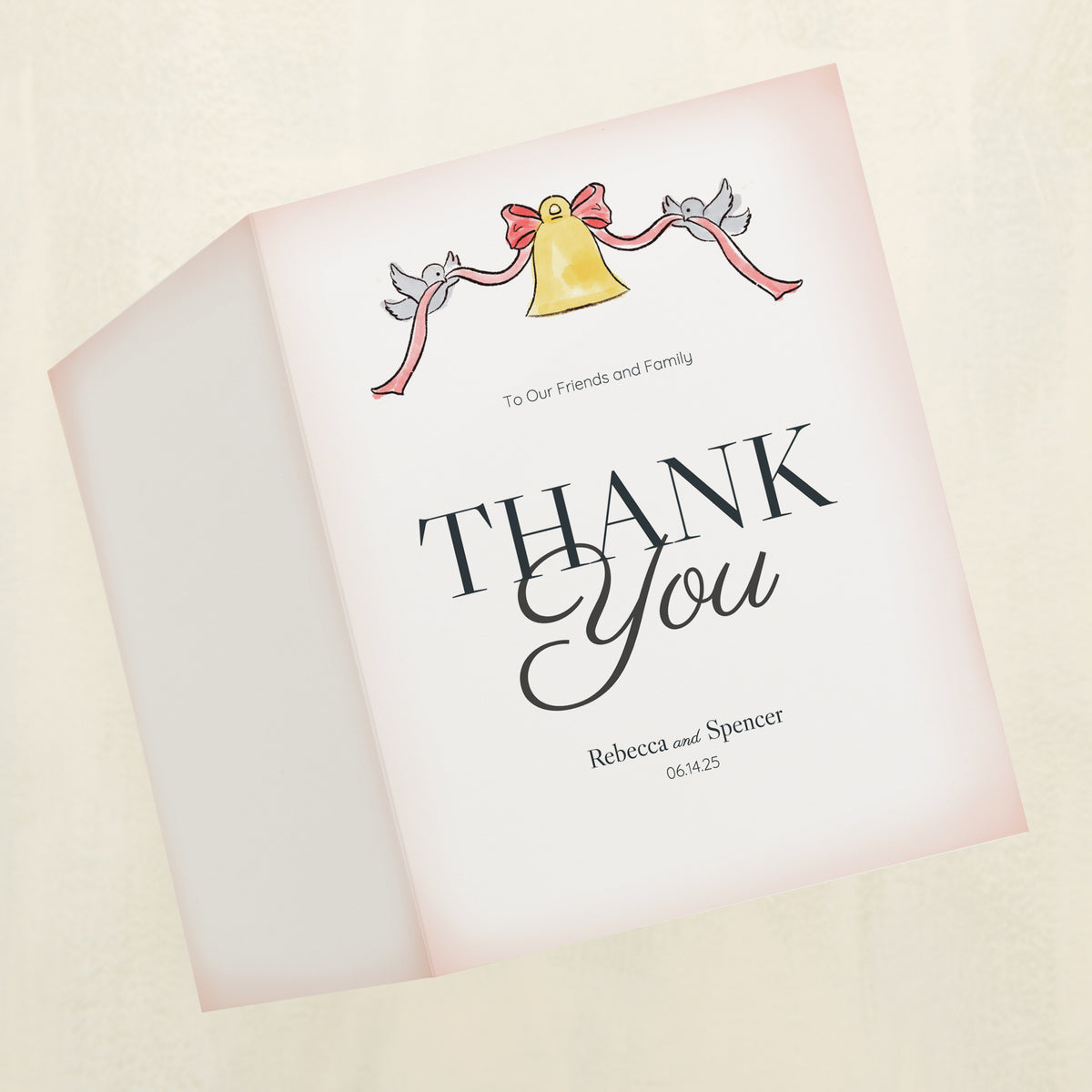 Lovebirds Thank You Card