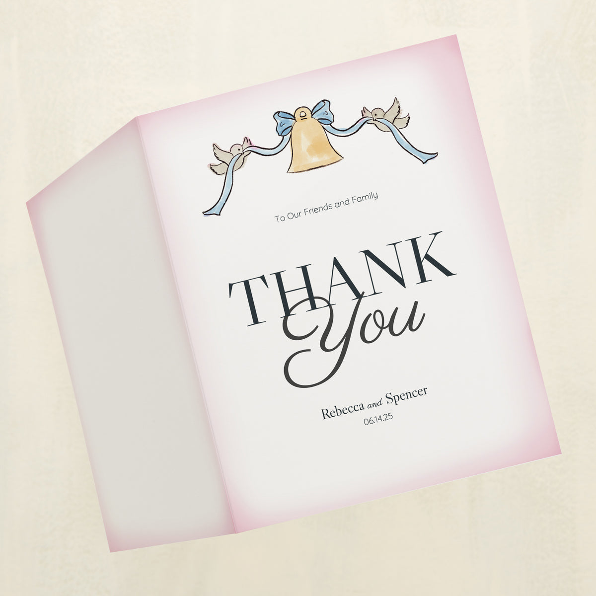 Lovebirds Thank You Card