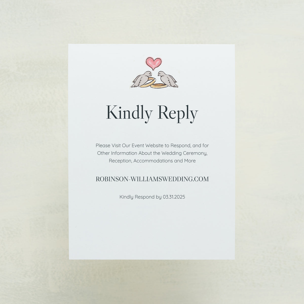 Lovebirds Digital RSVP Card