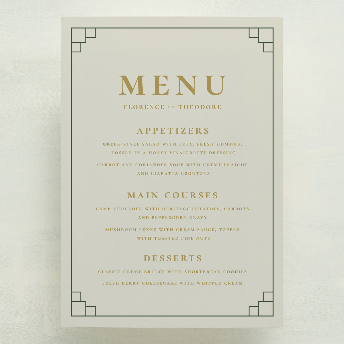 Lily Nouveau Menu