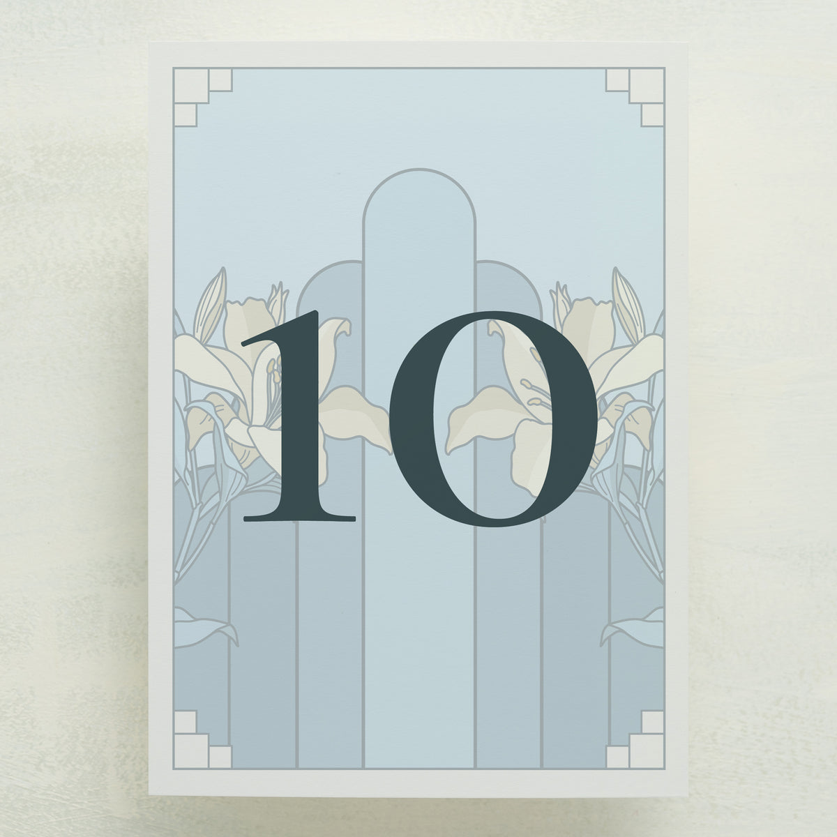 Lily Nouveau Table Number