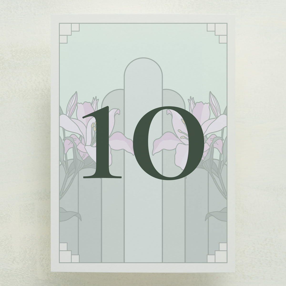 Lily Nouveau Table Number