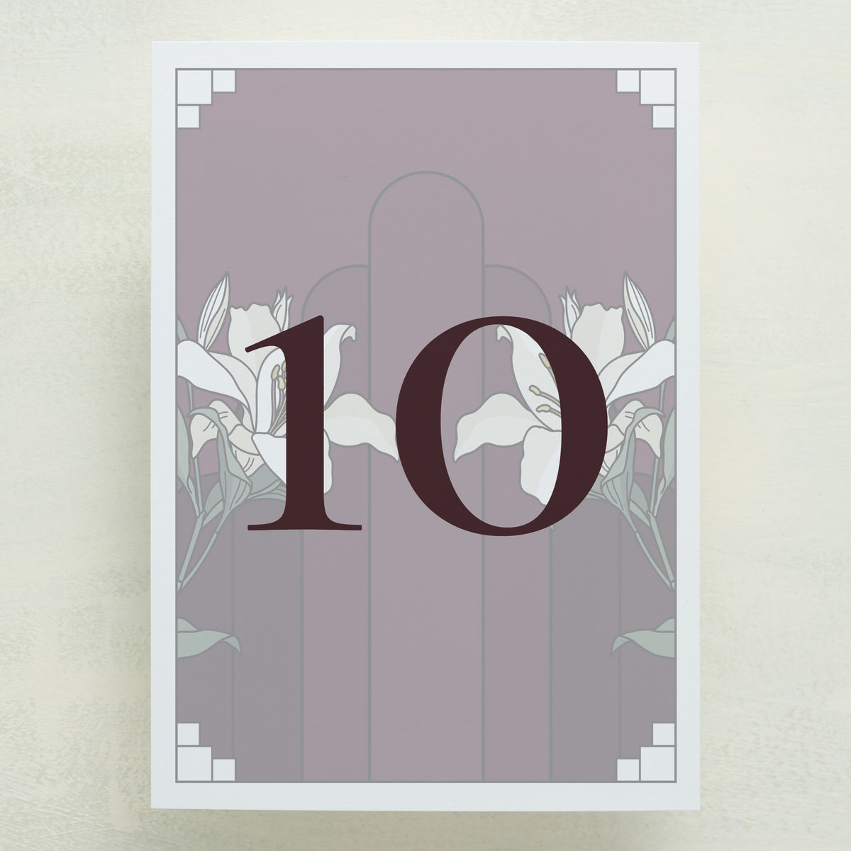 Lily Nouveau Table Number