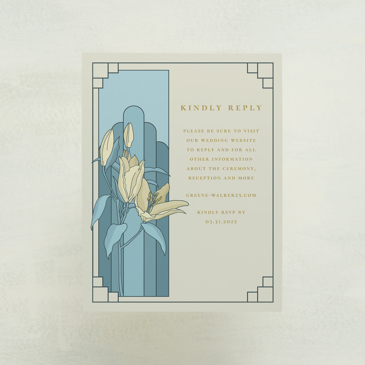 Lily Nouveau Digital RSVP Card