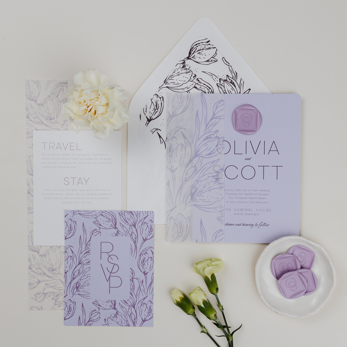 Monochrome Muse Wedding Invitation