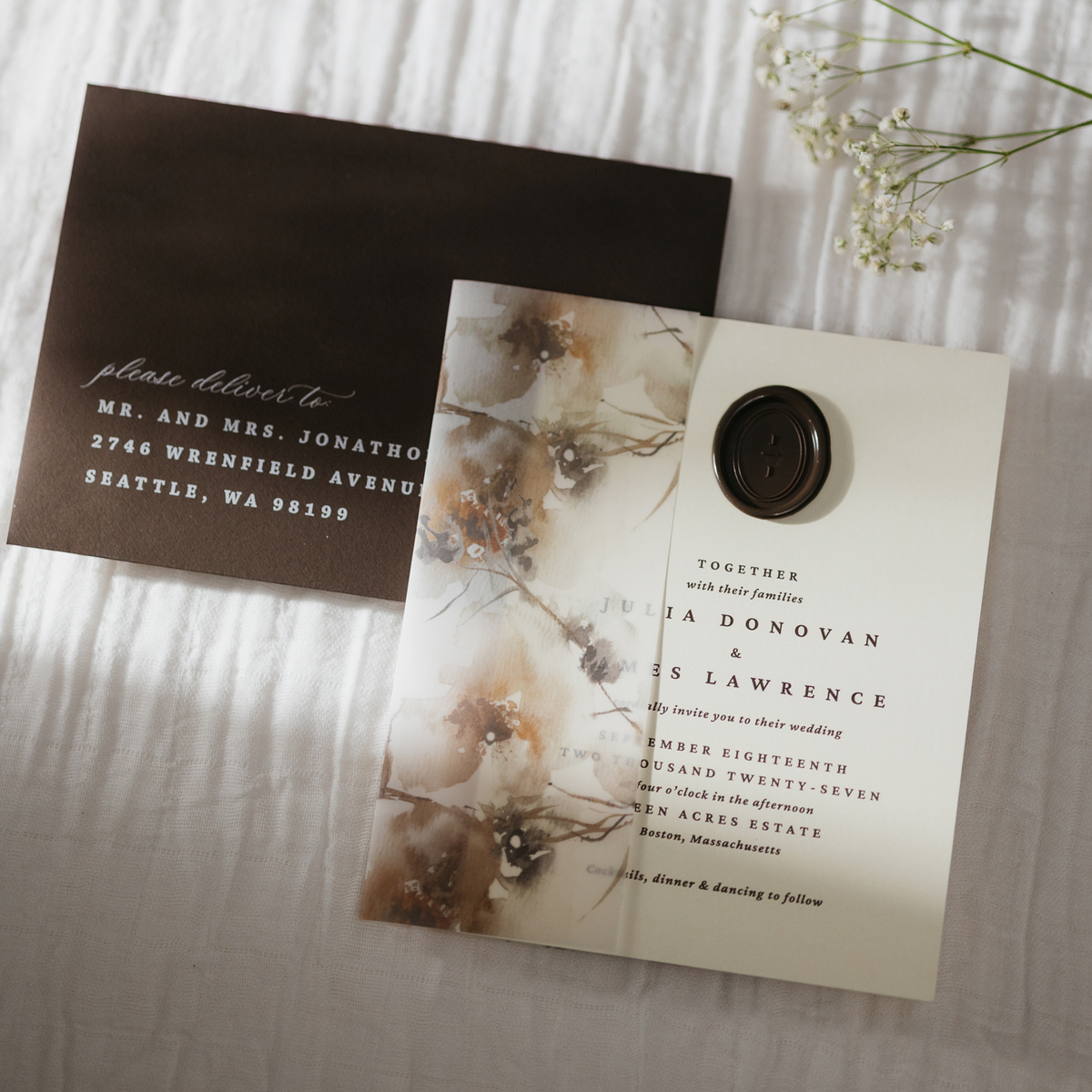 Modern Romance All In One Wedding Invitation