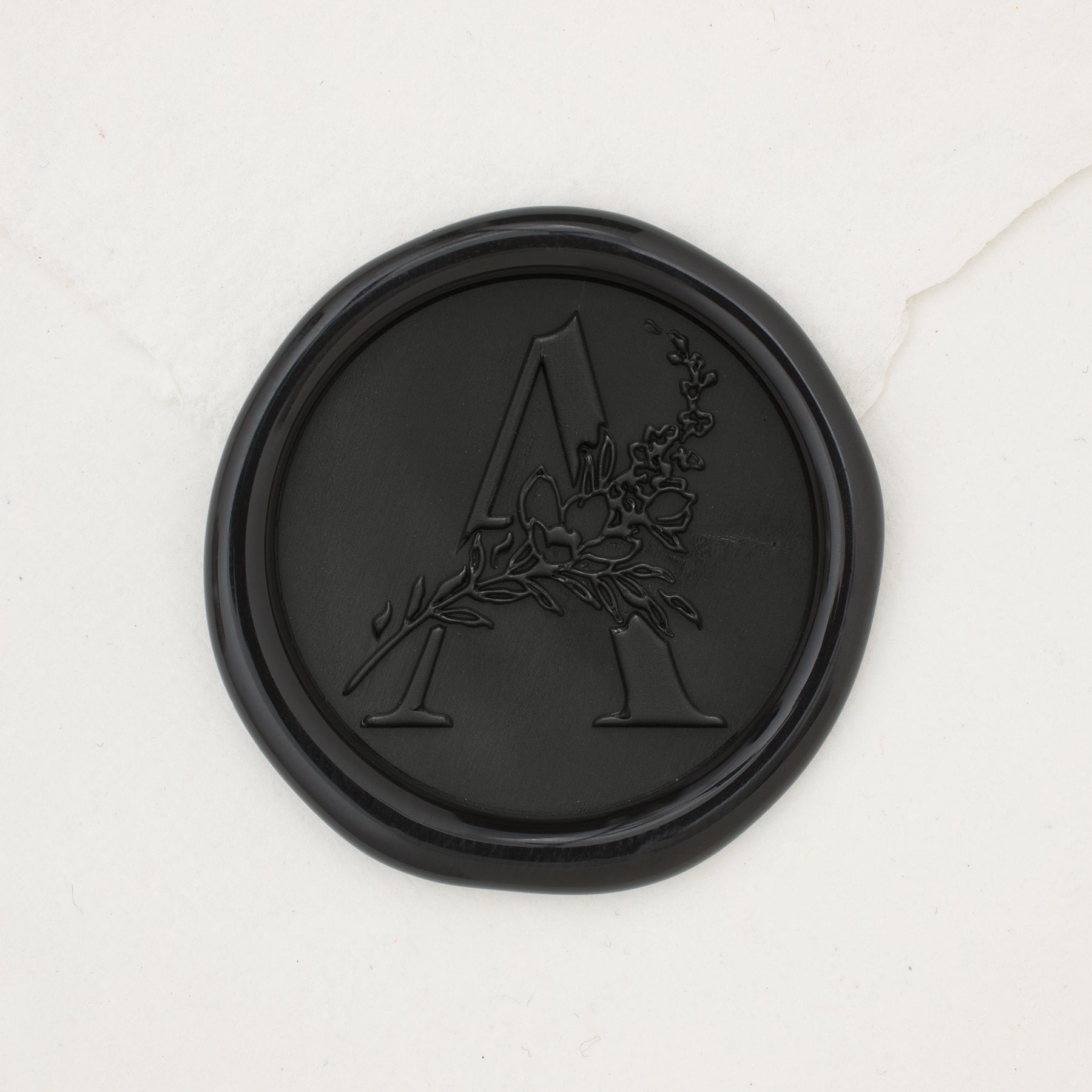 Botanical Single Initial Wax Seals