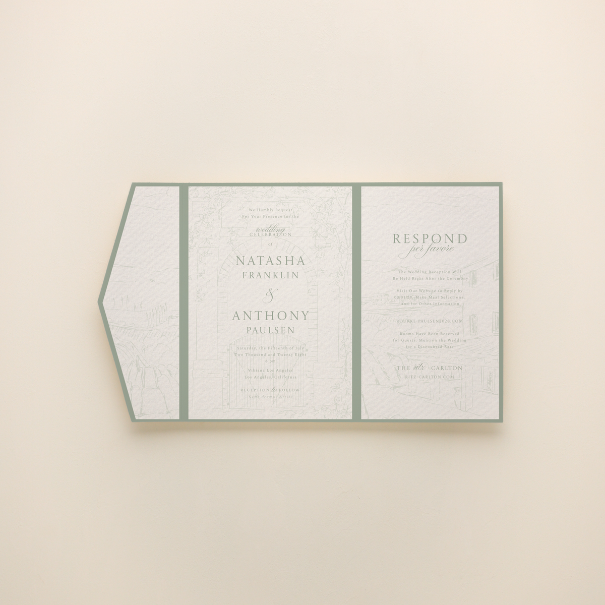 Dolce Vita Folio Wedding Invitations